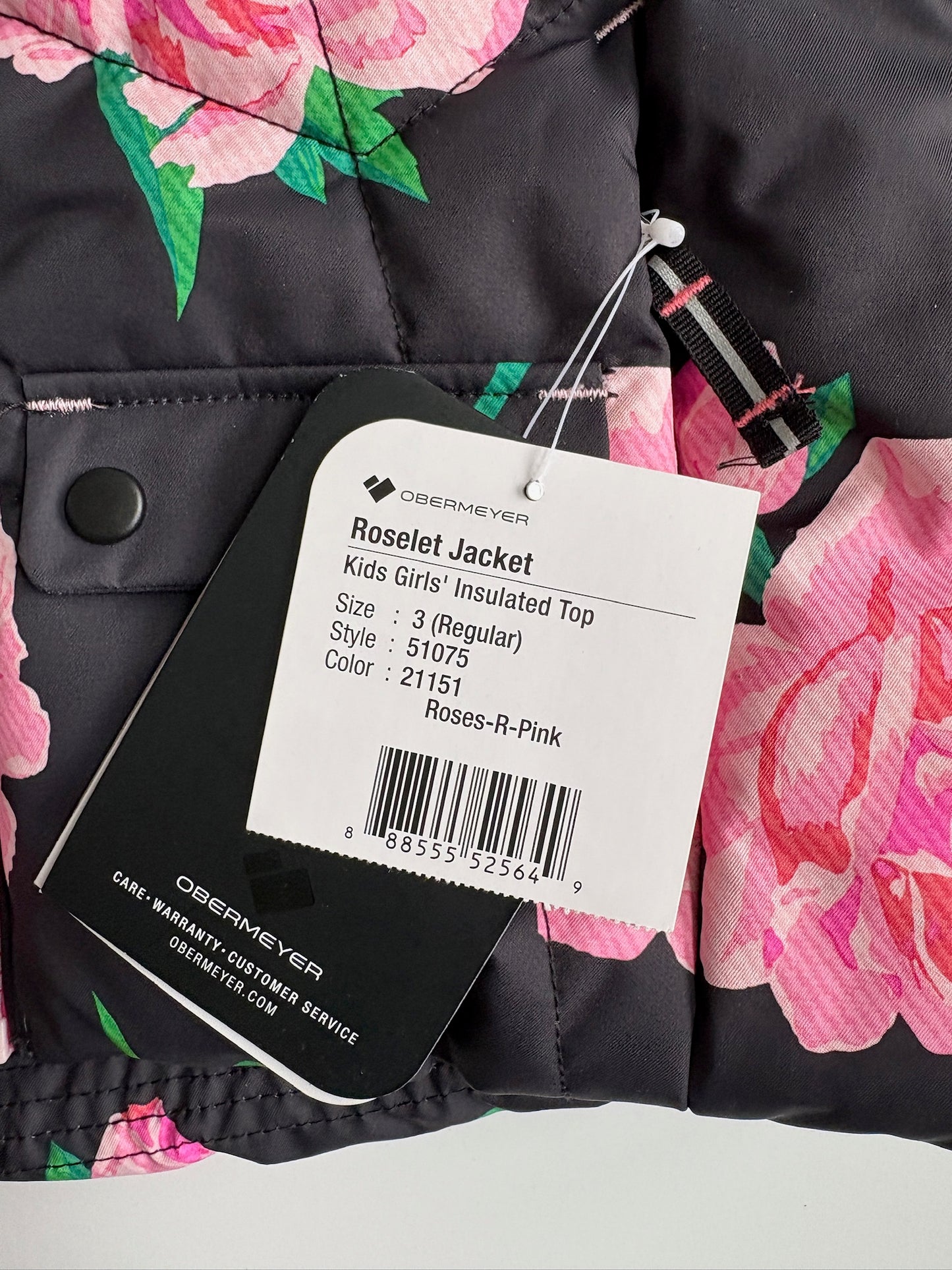 Seller #105 - 3T Girls Obermeyer Roselet Ski Jacket NWT