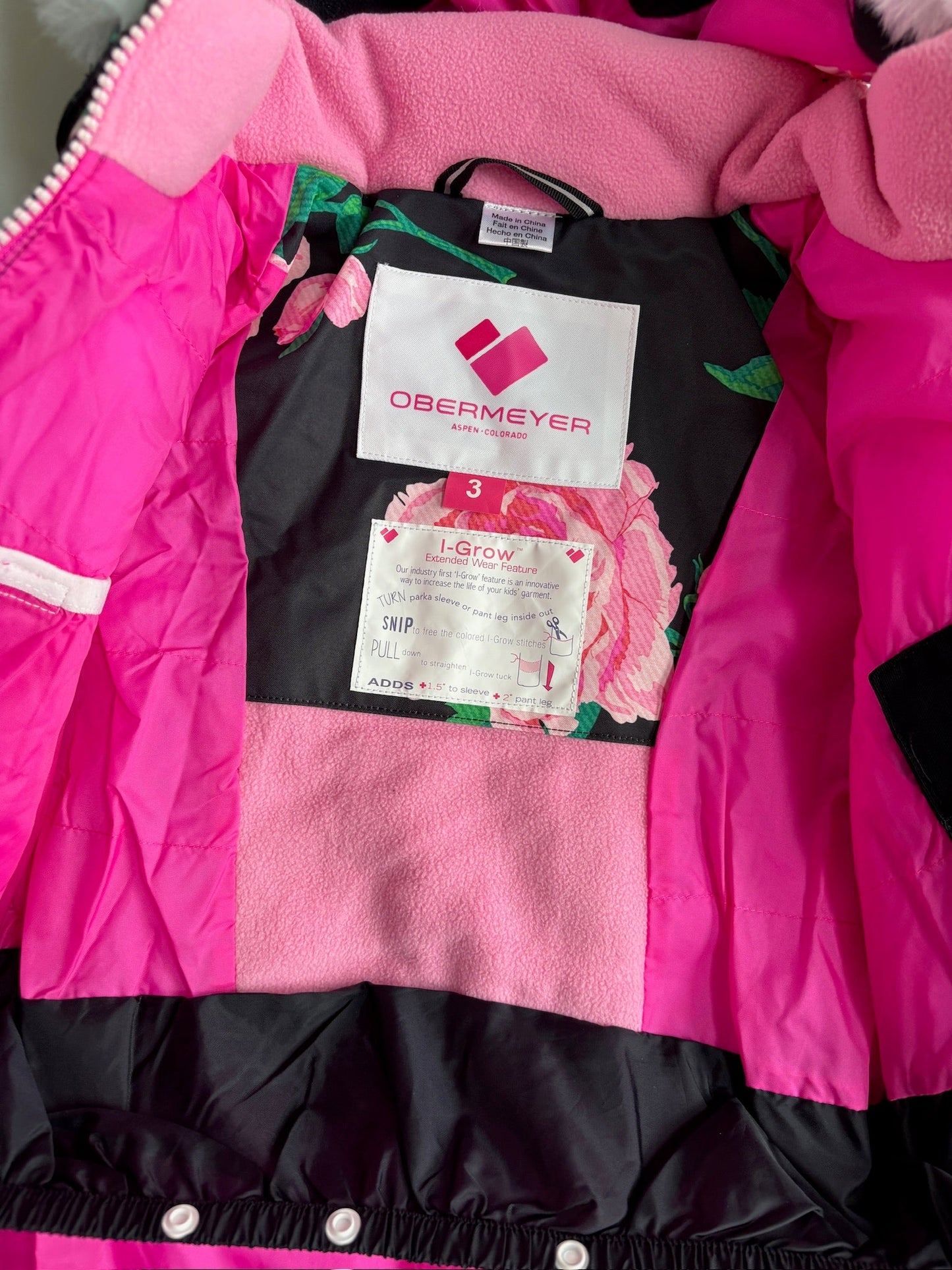 Seller #105 - 3T Girls Obermeyer Roselet Ski Jacket NWT (Retail $200)