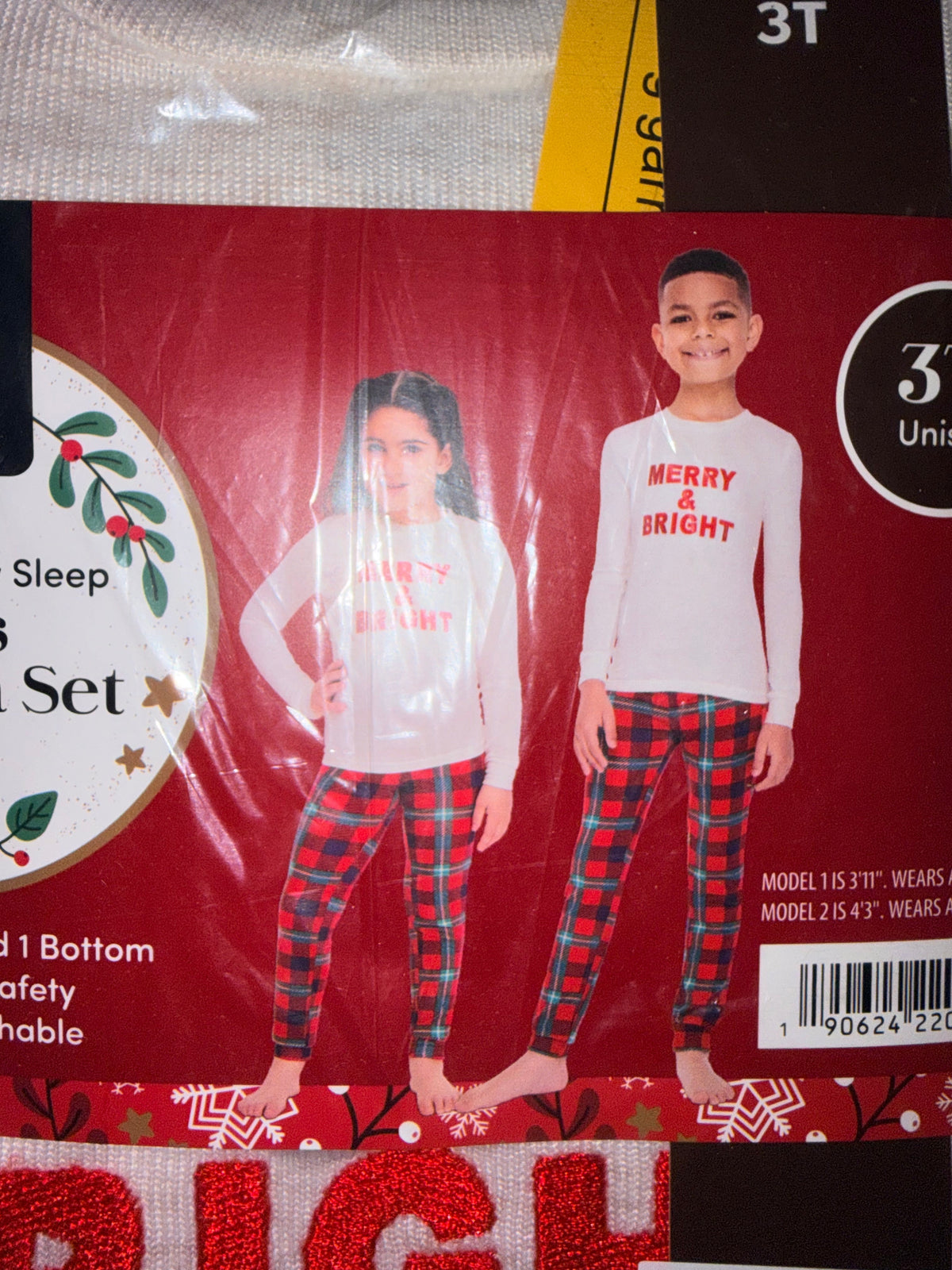 Seller 124 NEW Member’s Mark 3T Unisex Christmas Pajamas