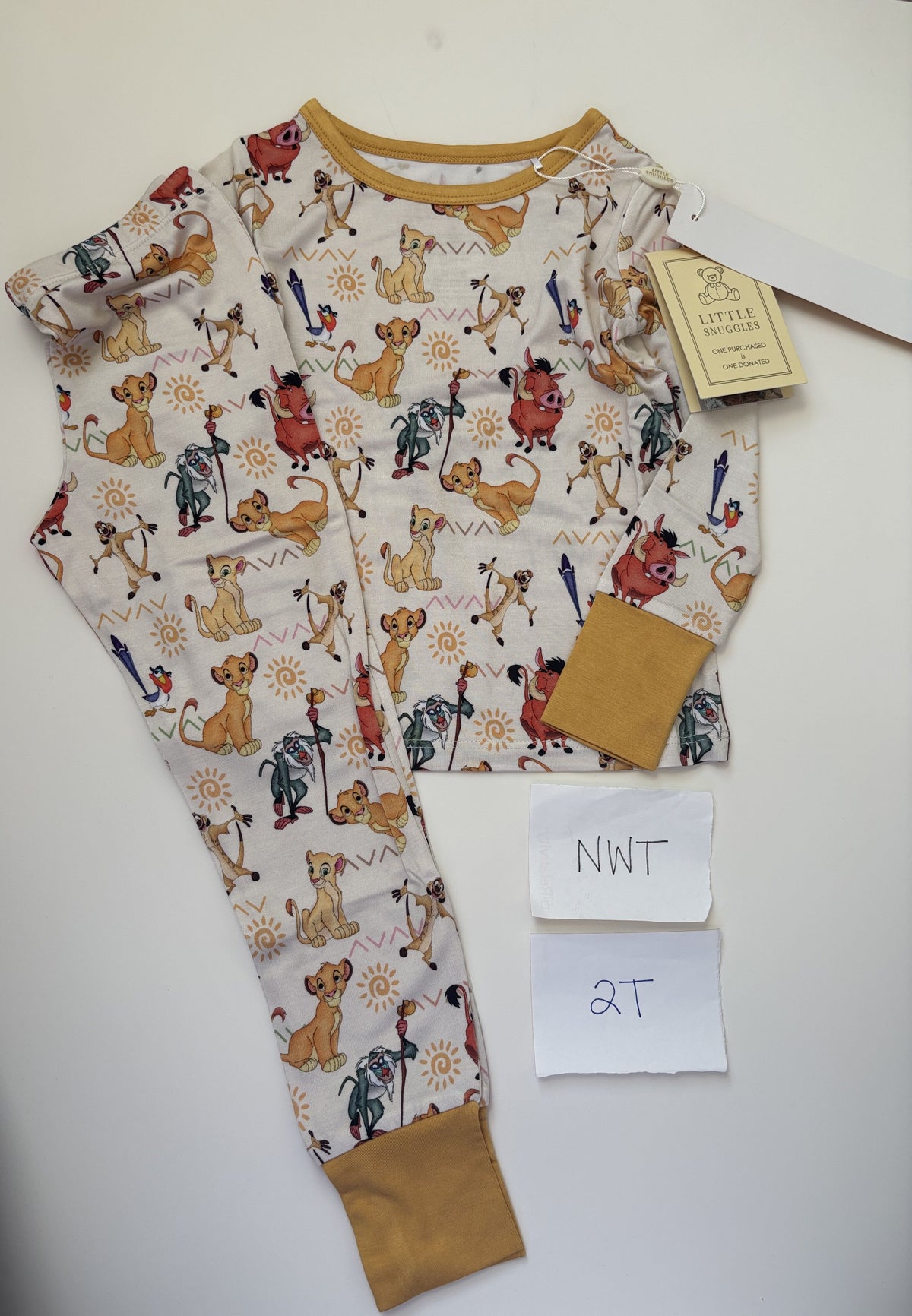 #138 - 2T NWT Bamboo Charlie's Project Lion King PJs