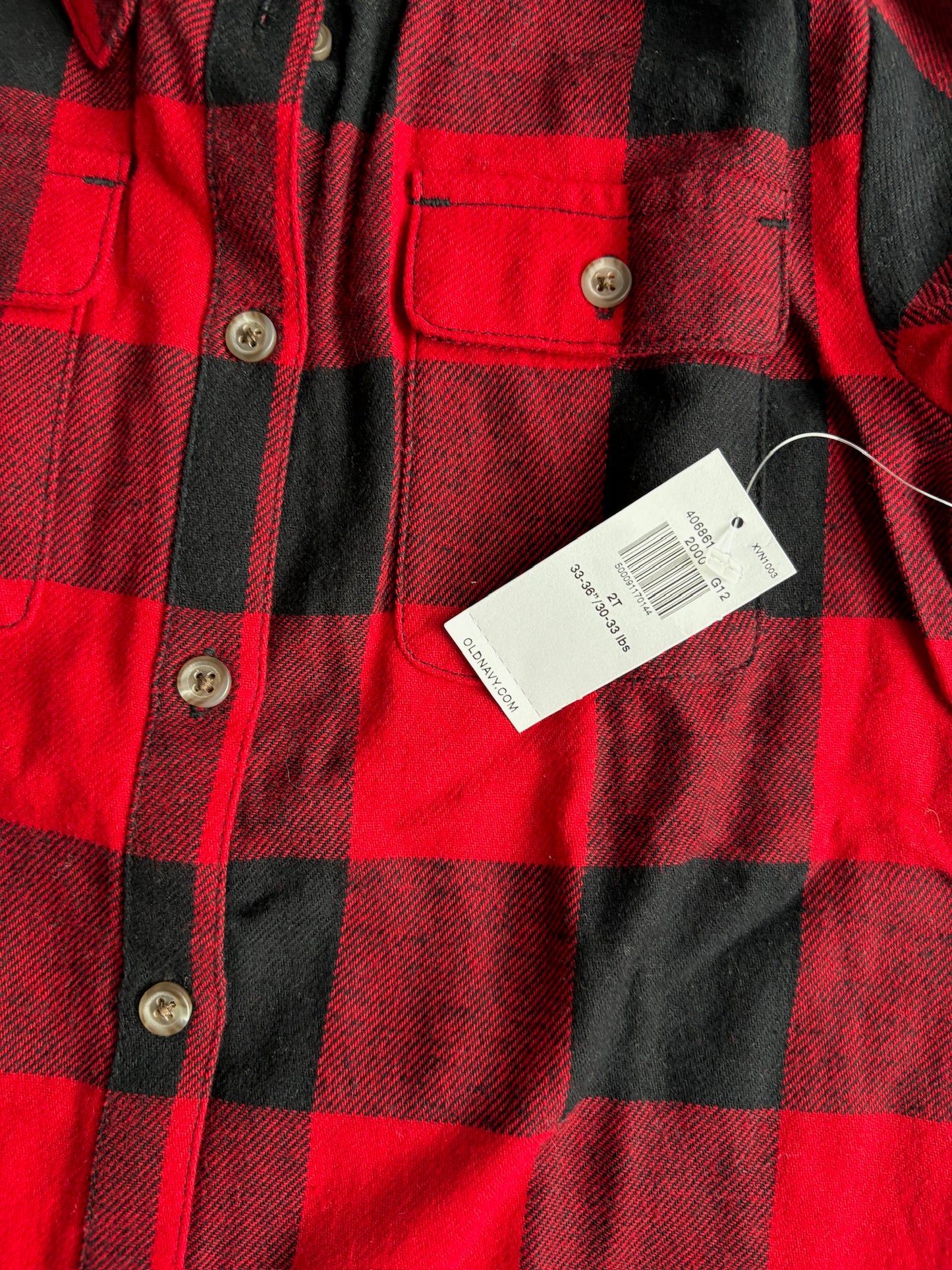 Seller #105 - 2T Girls Old Navy Red Buffalo Plaid Dress NWT