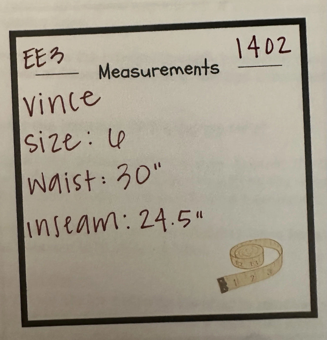 #111 VINCE Utility Ankle Pants Womens Sz 6 Washed Navy Chino Trouser Cotton Preppy