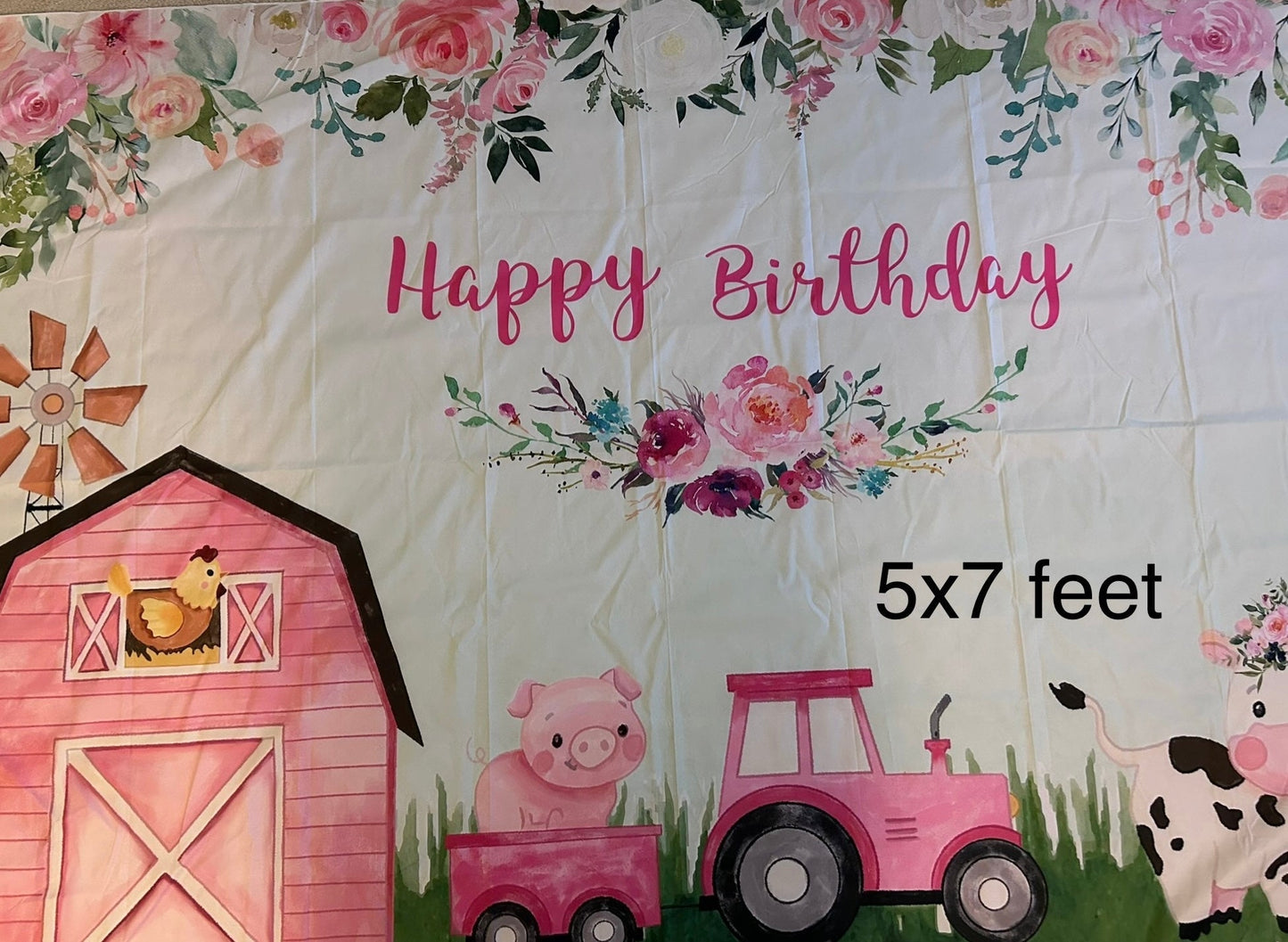 Seller #8 Farm themed backdrop 5x7 ft