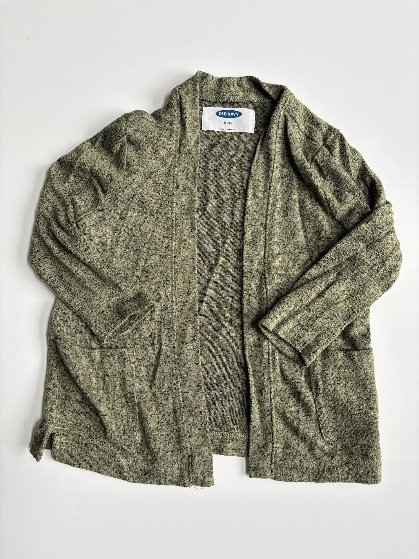 Seller #105 - Size 18-24M Girls Old Navy Green Open Cardigan GUC
