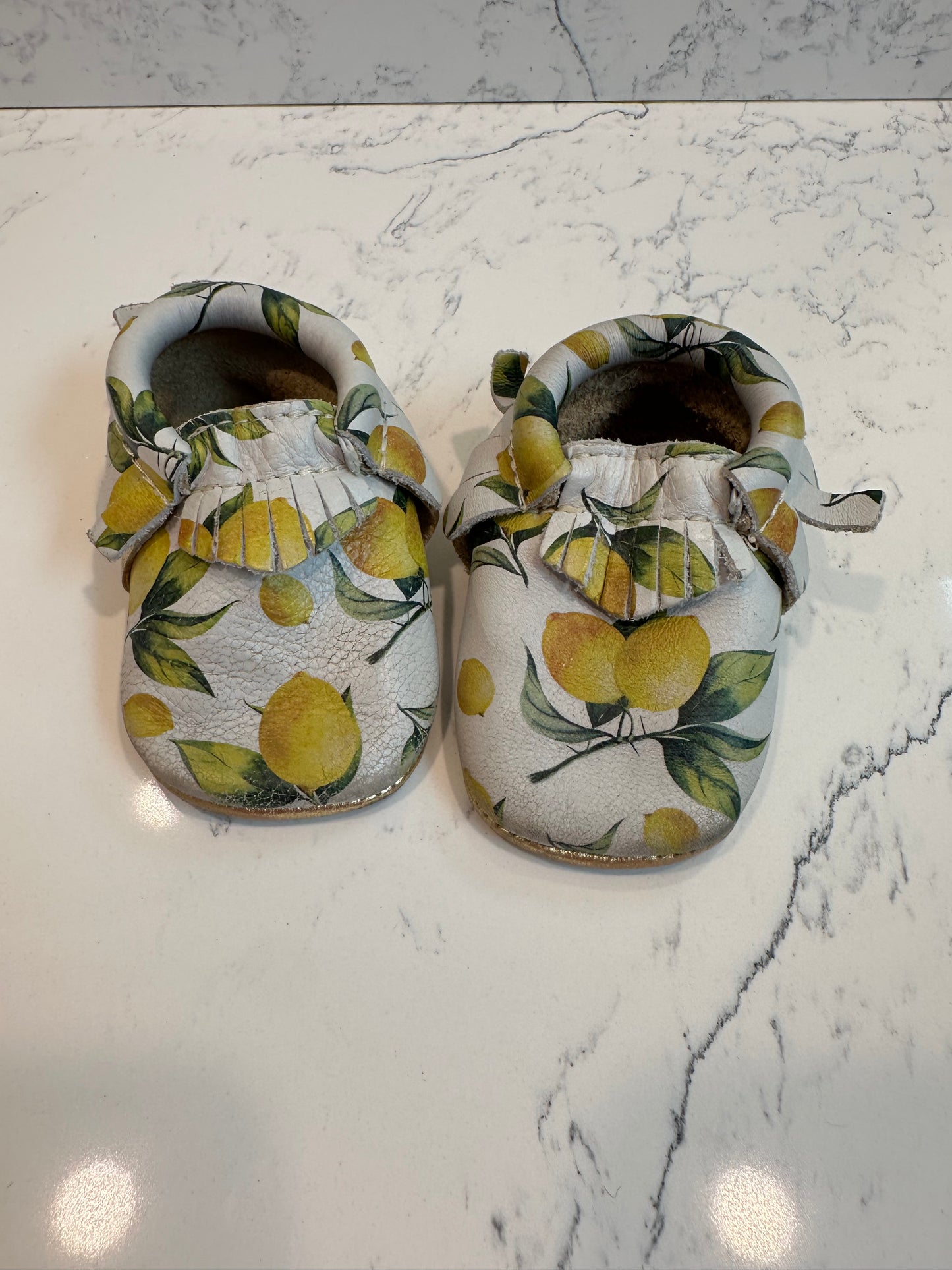 #85 Freshly Picked Lemon Moccasins, Infant Girls 2
