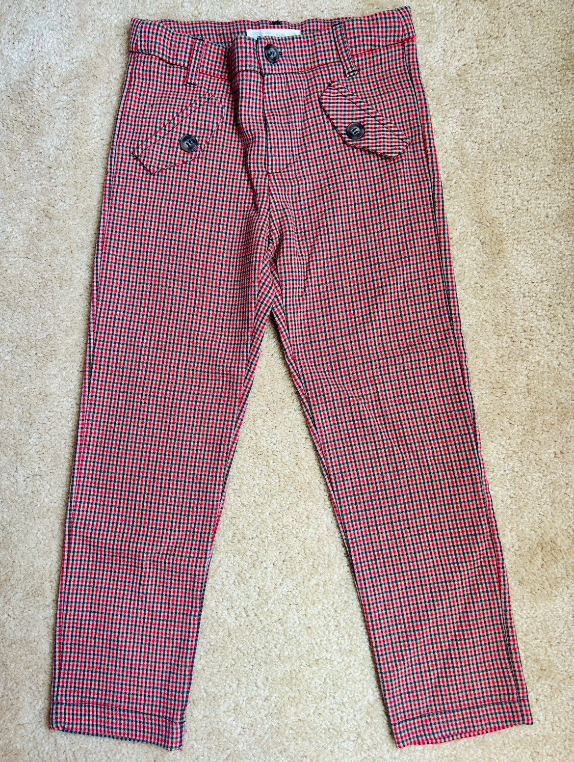 #15 *Reduced* Zara 8 Red/Green Plaid Checkered Pants