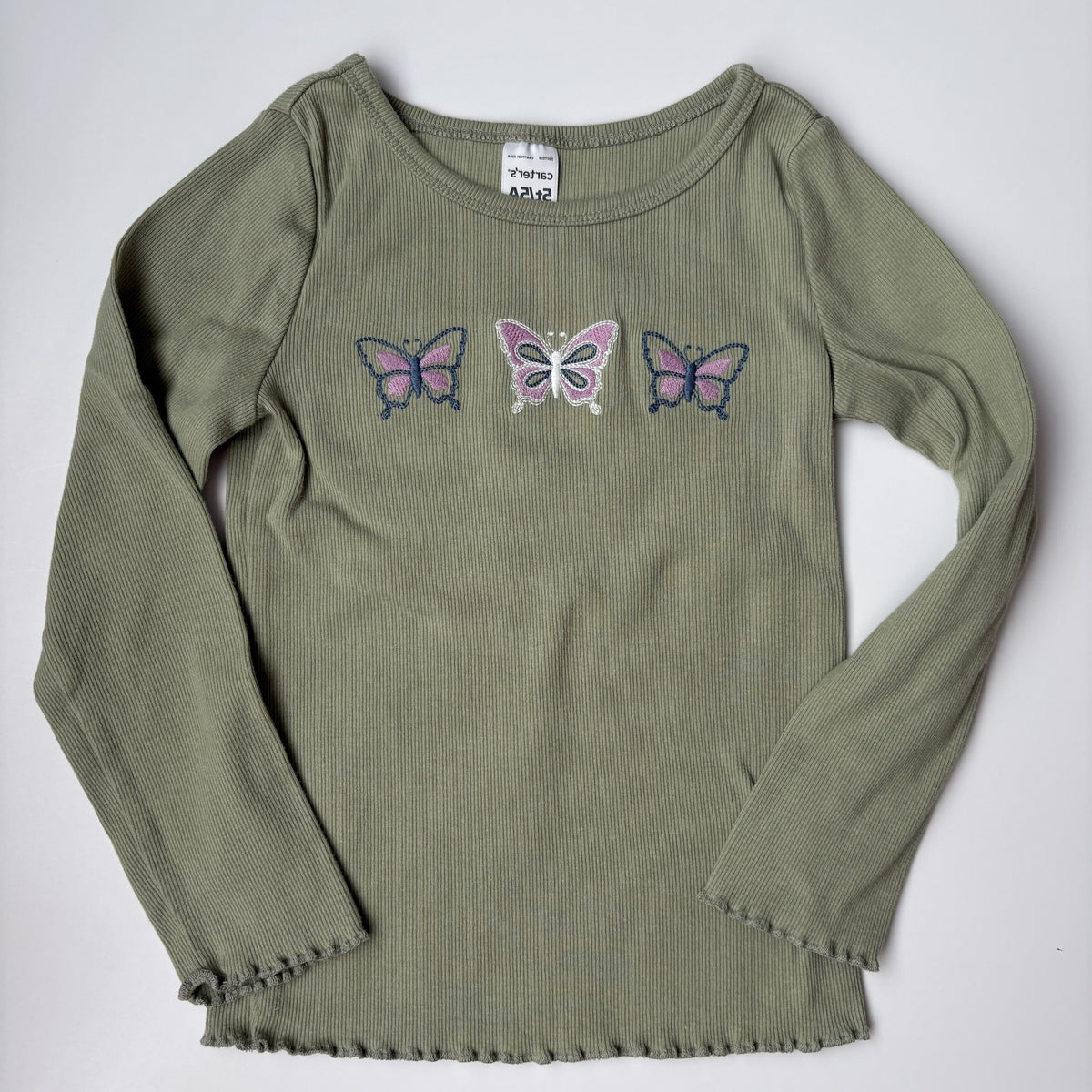 Seller #177 Carters Girls 4T Green Butterfly Shirt