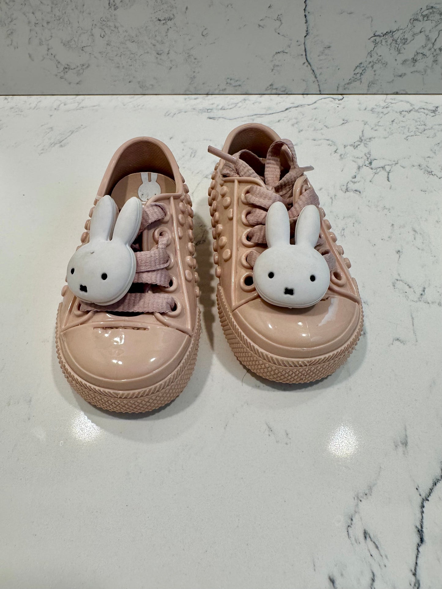 #85 REDUCED Mini Melissa pink bunny jellies, Toddler girls 5