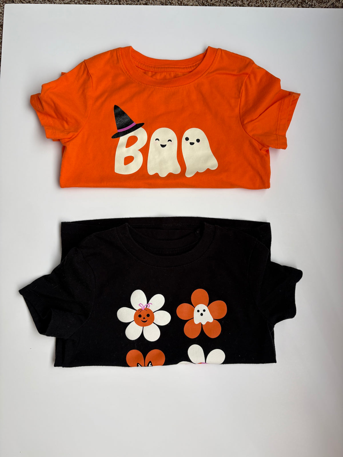 Seller #177 Girls 4T Cat and Jack Halloween Shirts