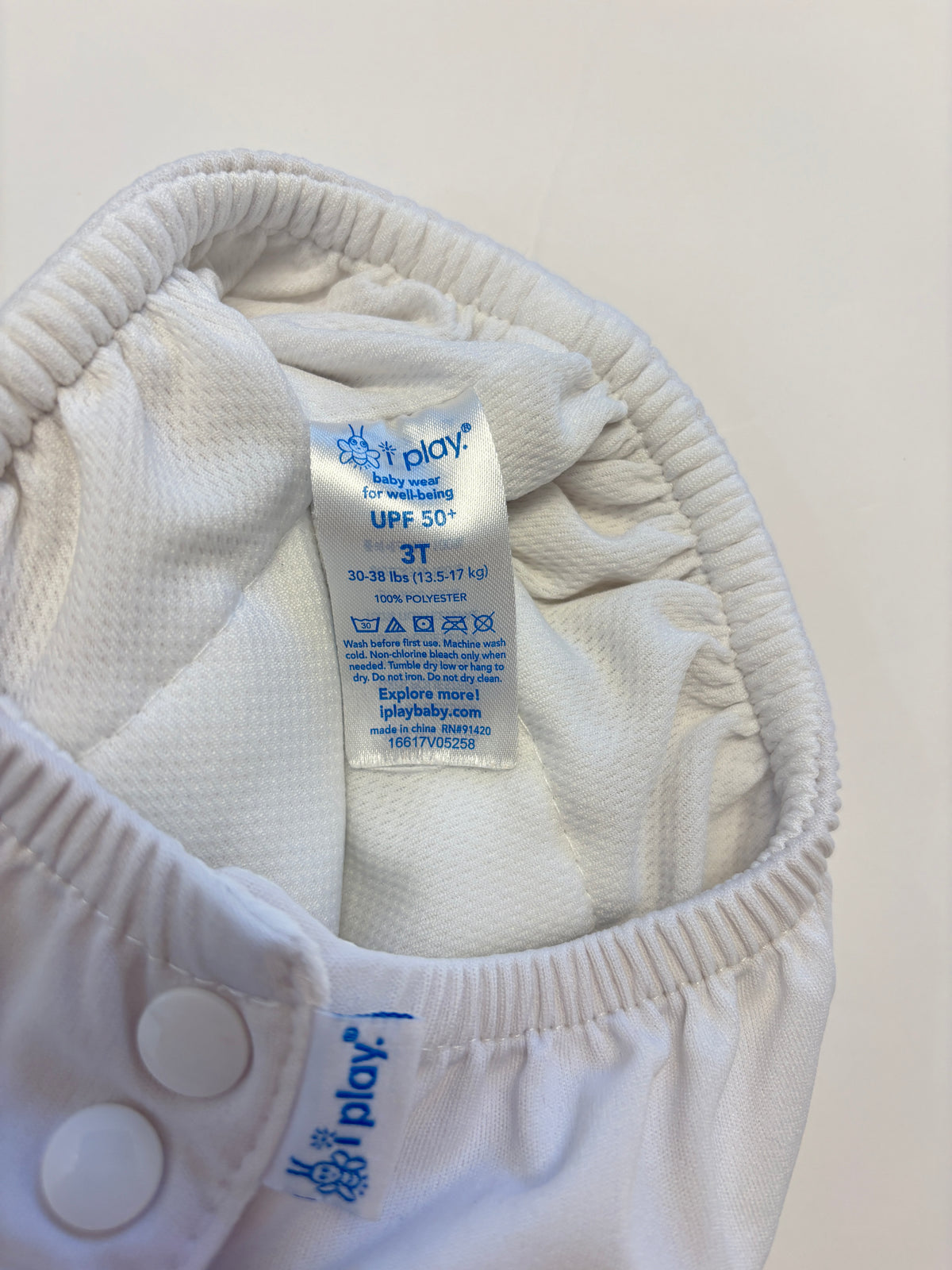 #121 boys/girls 3T iplay reusable swim diaper, EUC