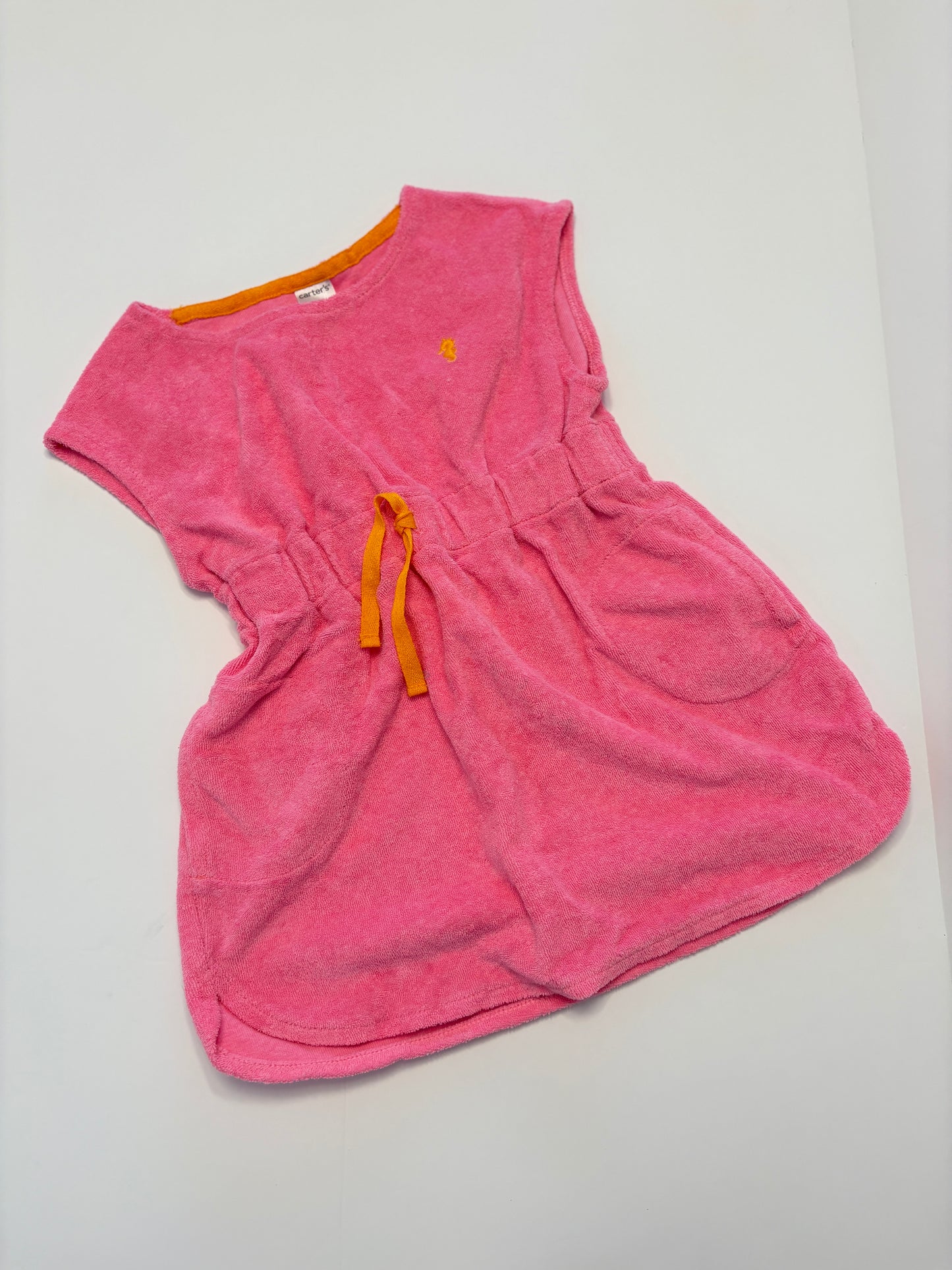 #121 Girls 3T Carter's pink swim coverup, GUC