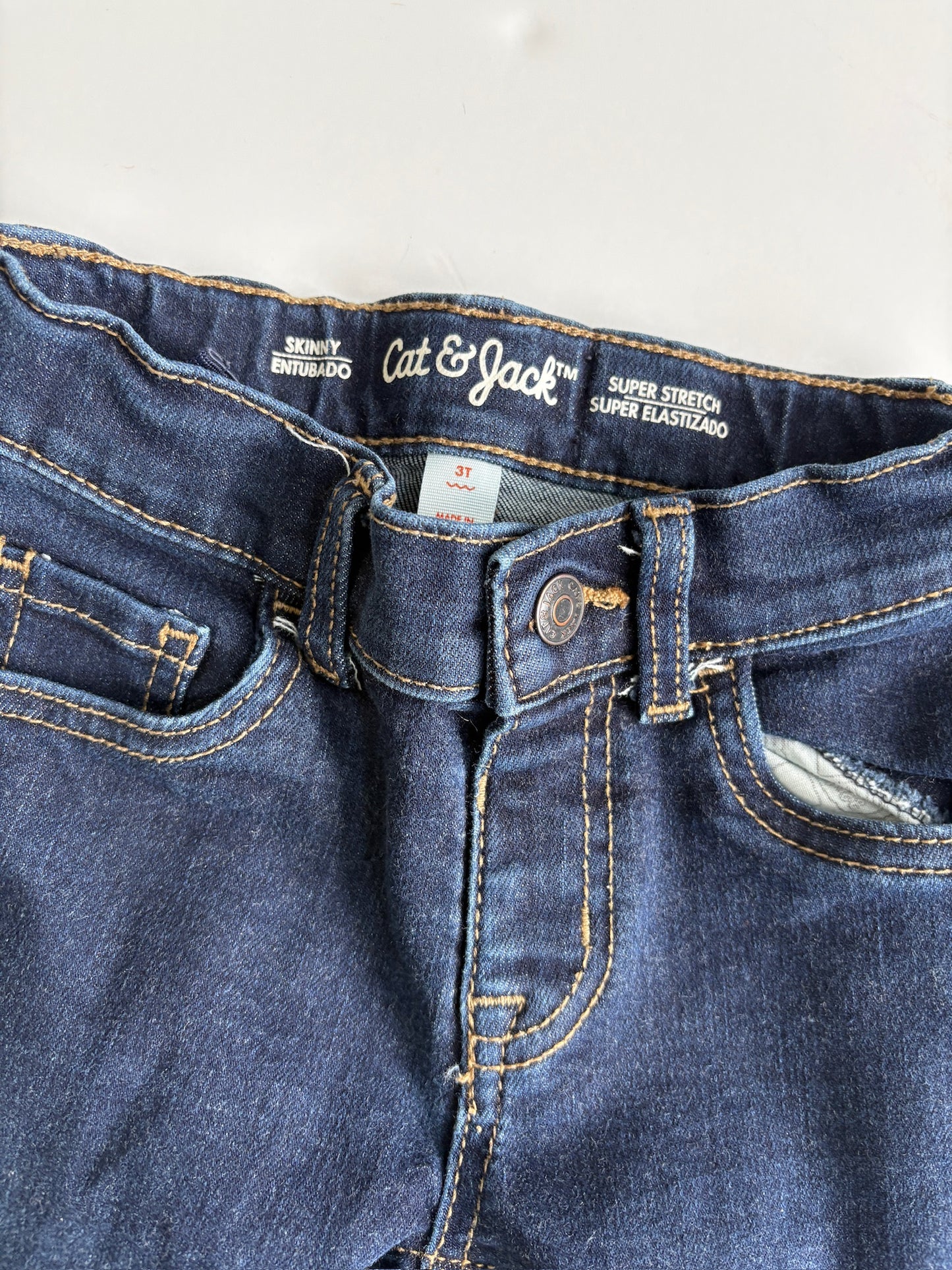 Seller #105 - 3T Girls Cat & Jack Darker Wash Skinny Jeans VGUC