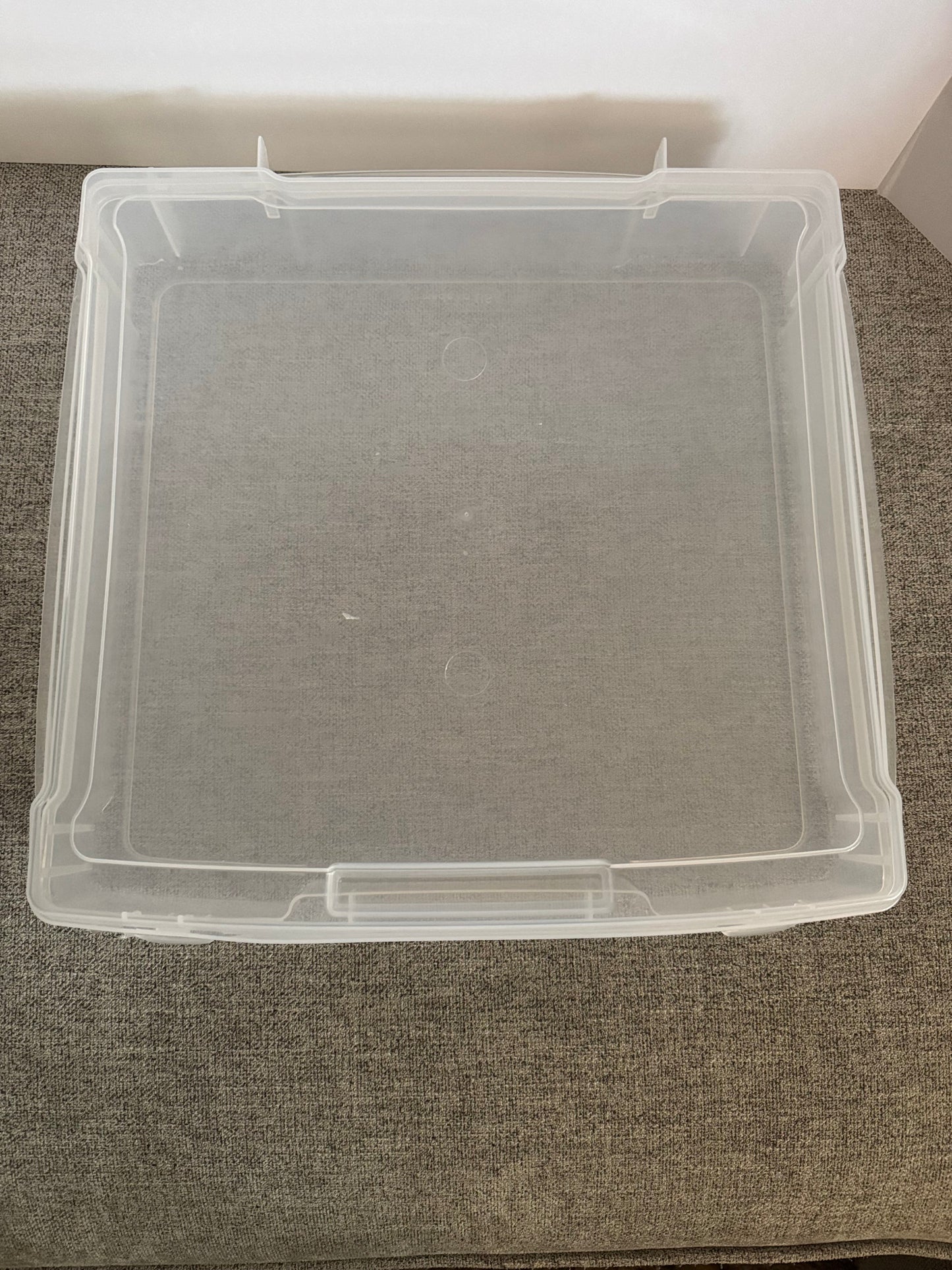 REDUCED #92 plastic storage container 12 by 12