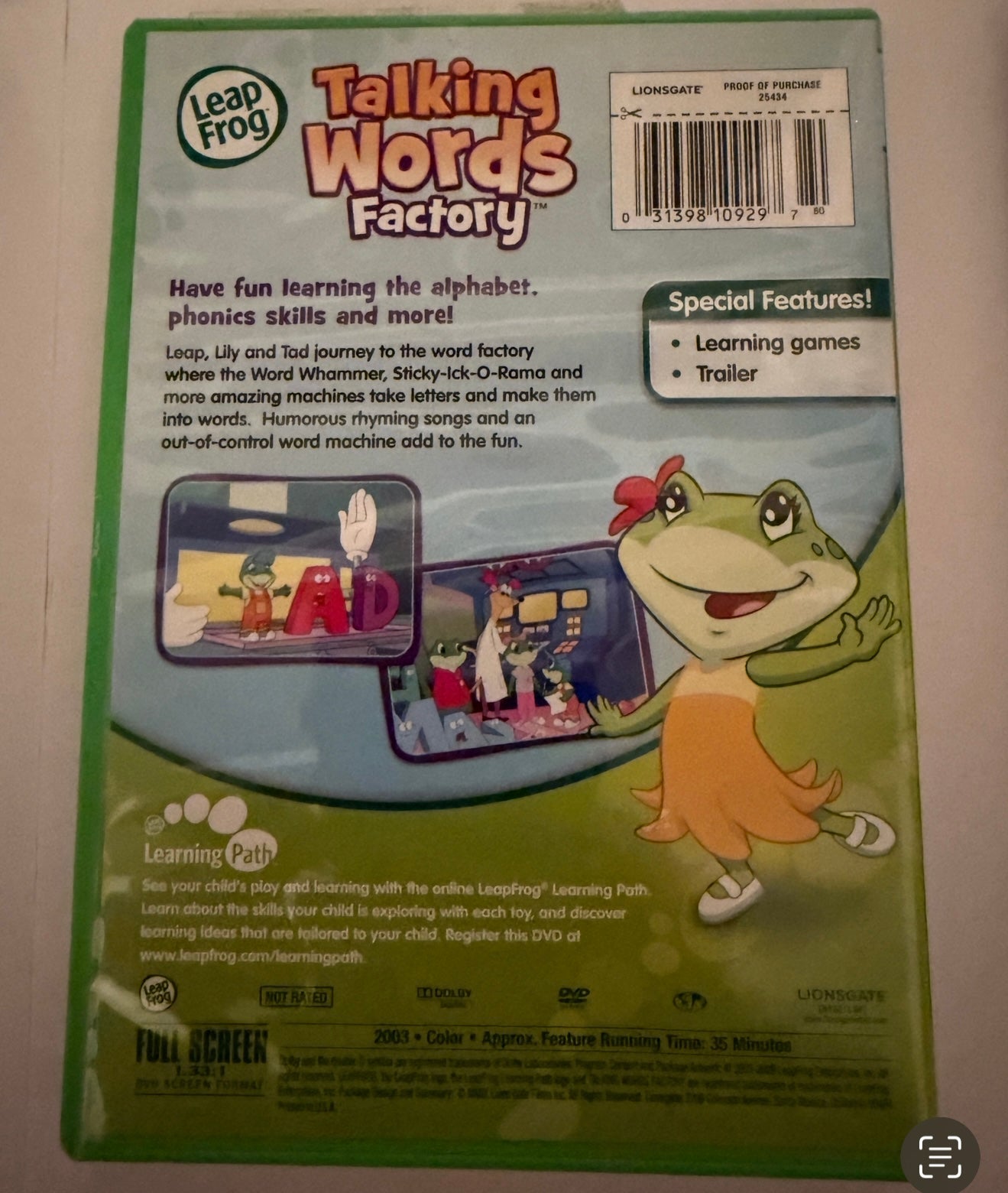 #180 Set of Leap Frog DVDs (6) plus Little Einstein, Thomas the train