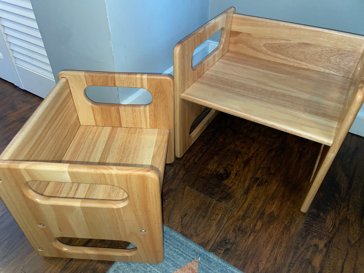 #4 Wooden Toddler Table and Chair Set