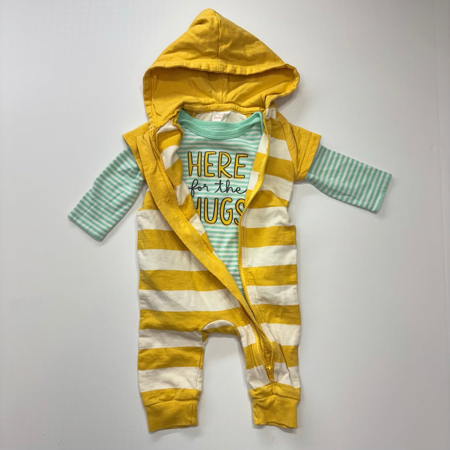 Seller 189 3-6m Cat & Jack Romper & Bodysuit Bundle (2) EUC