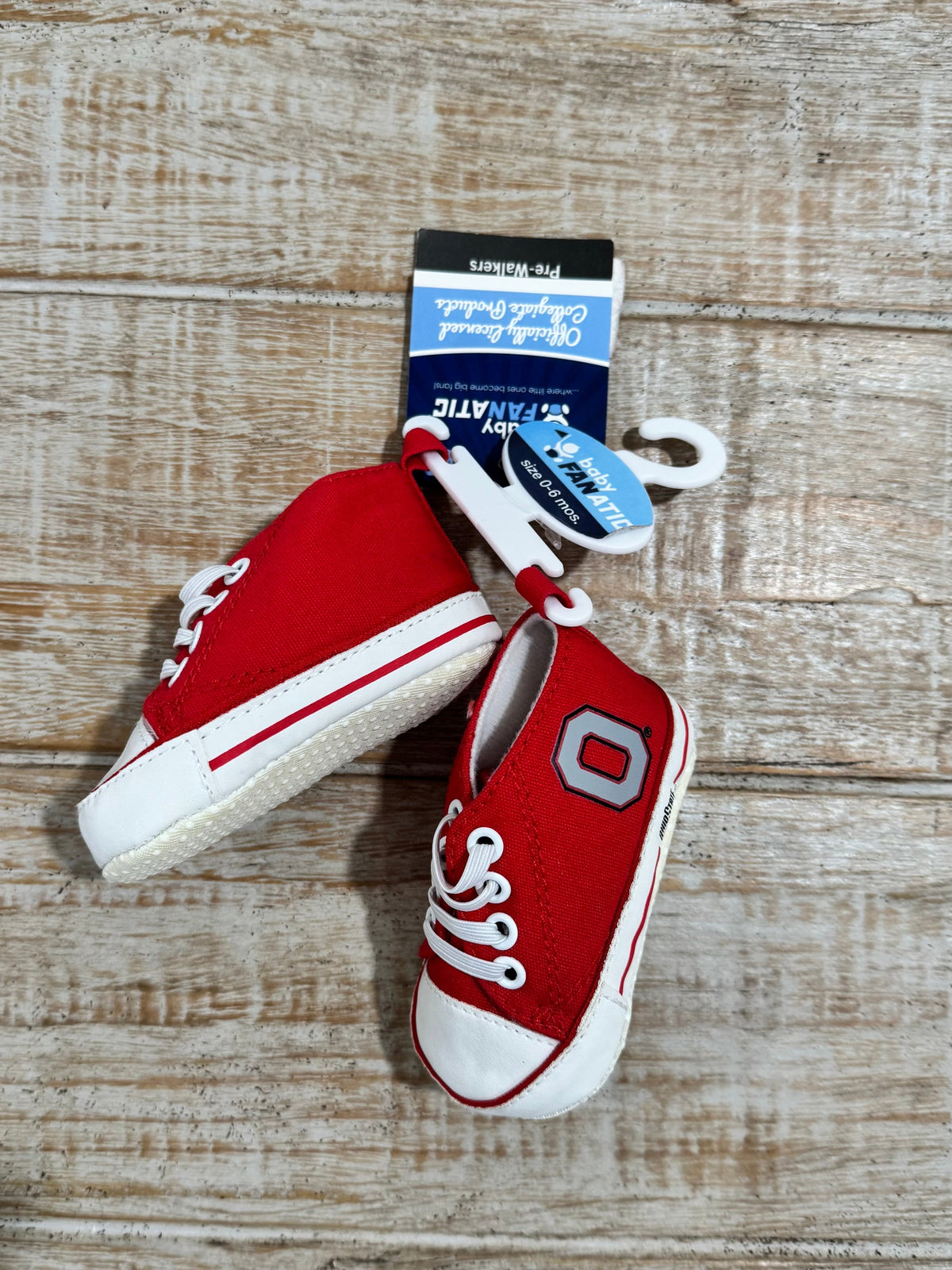 #108 Infant OSU Buckeye Booties NEW