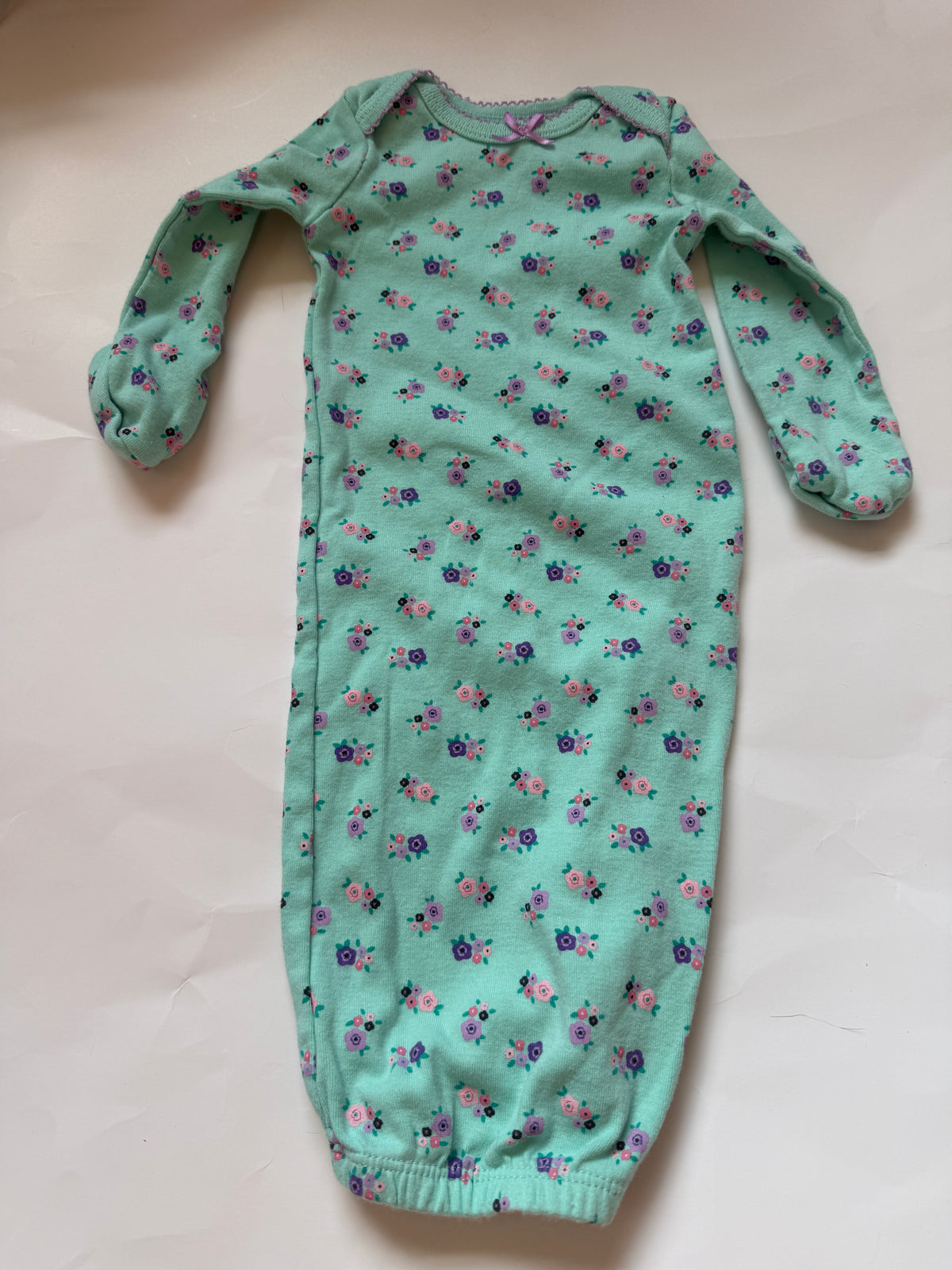 #170 carters floral sleeper NWOT girls newborn