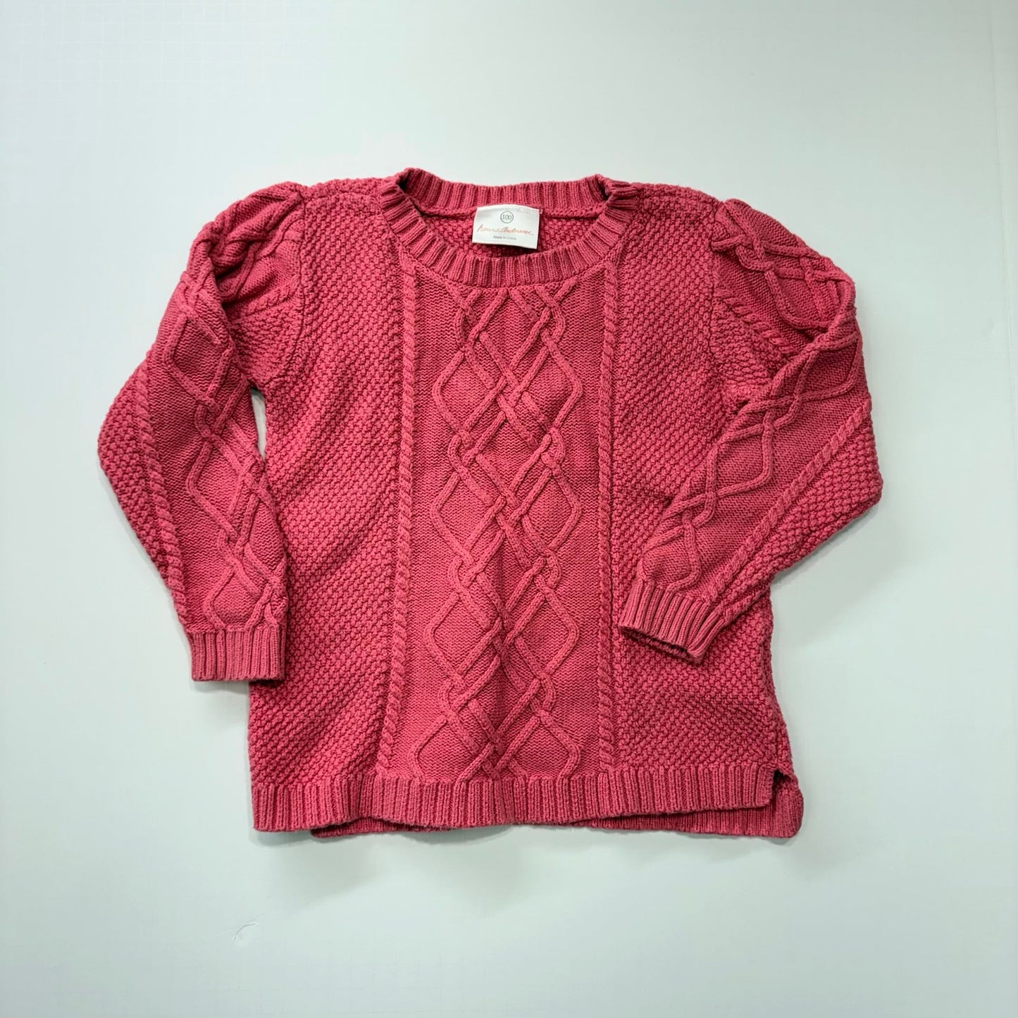 Seller 189 Girls 4T (100cm) Hanna Andersson Chunky Cable Knit Sweater GUC