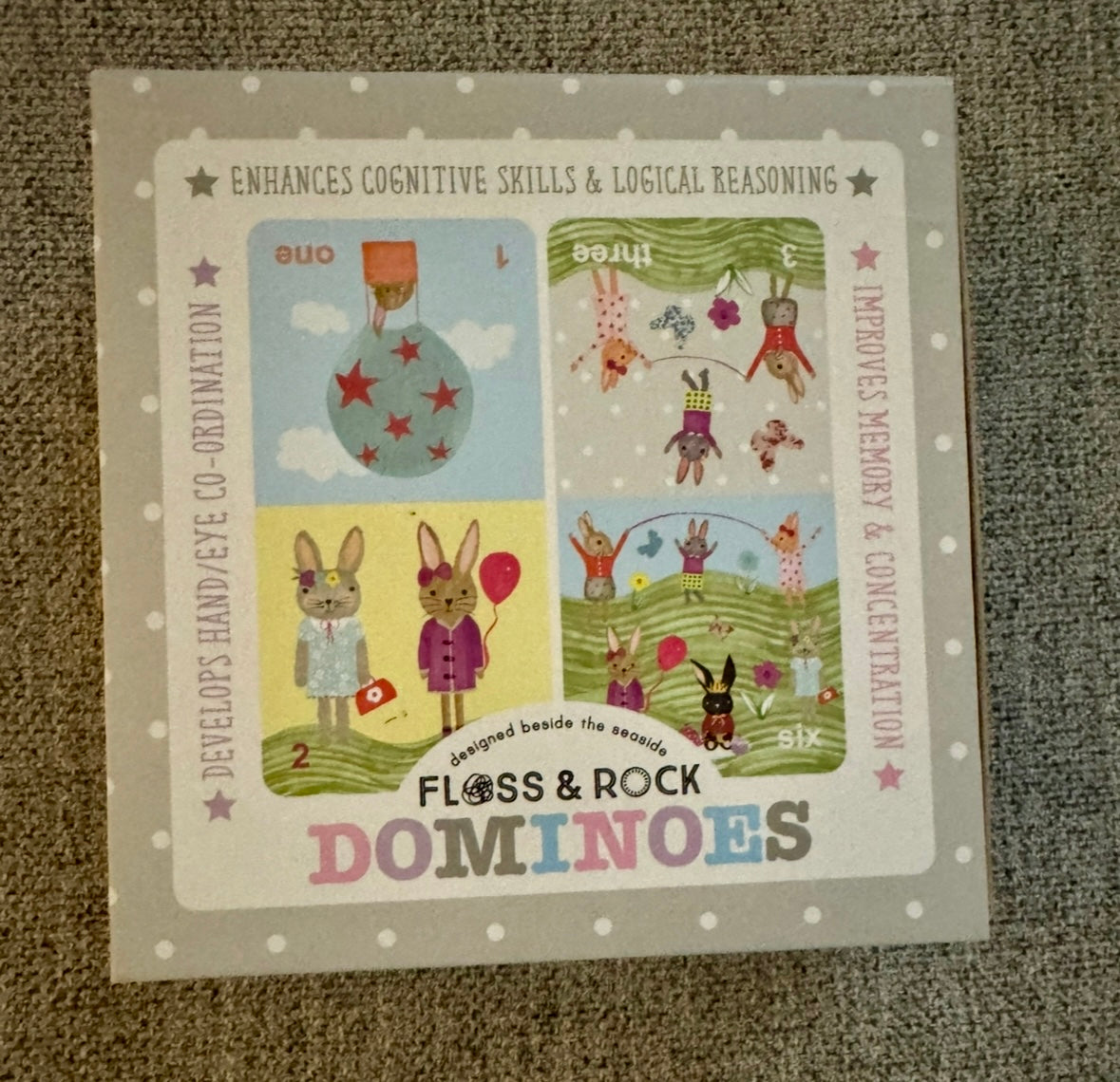 REDUCED #92 kids floss and rock domino set