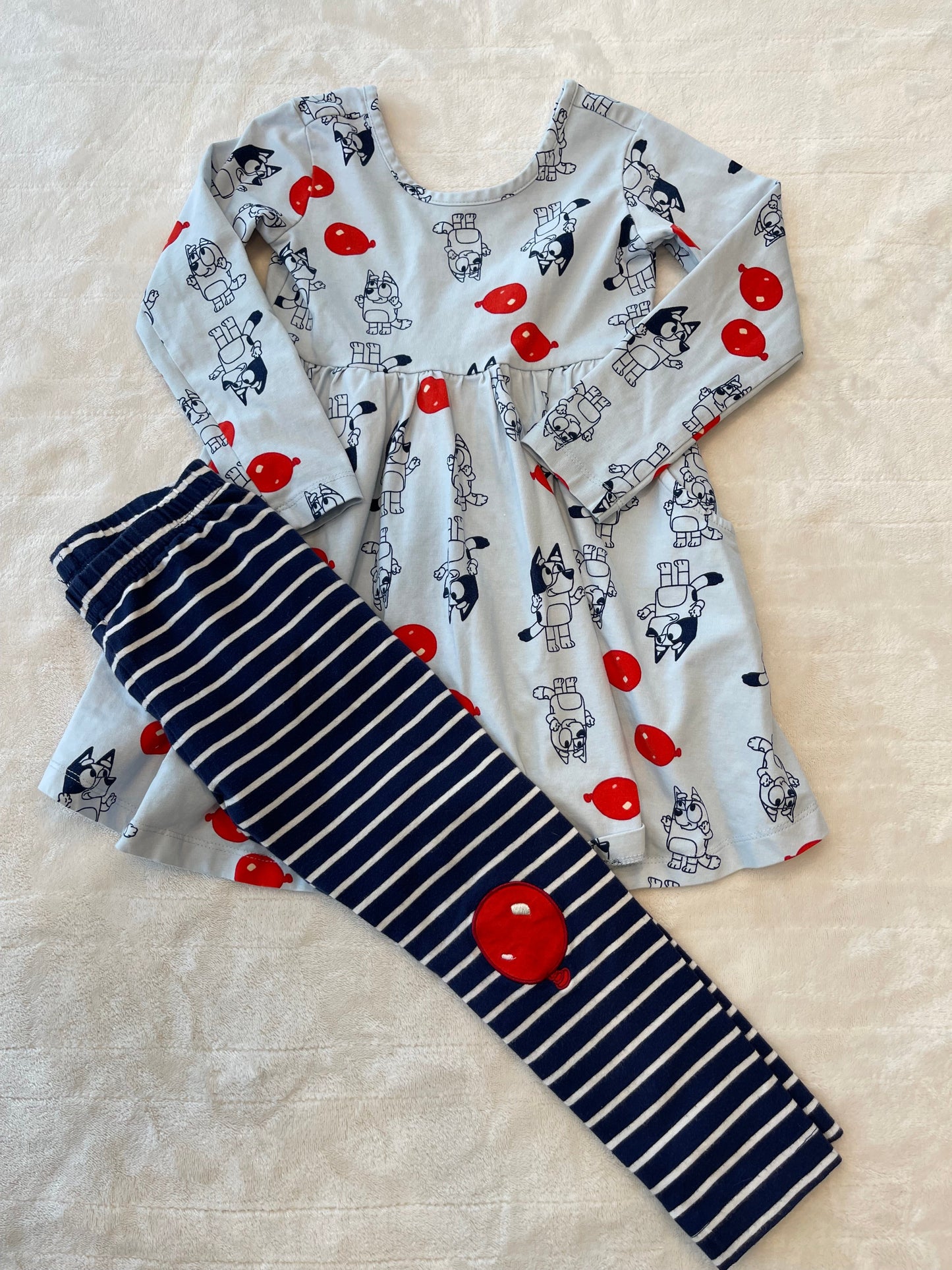 #212 Hanna Andersson Bluey outfit size 4
