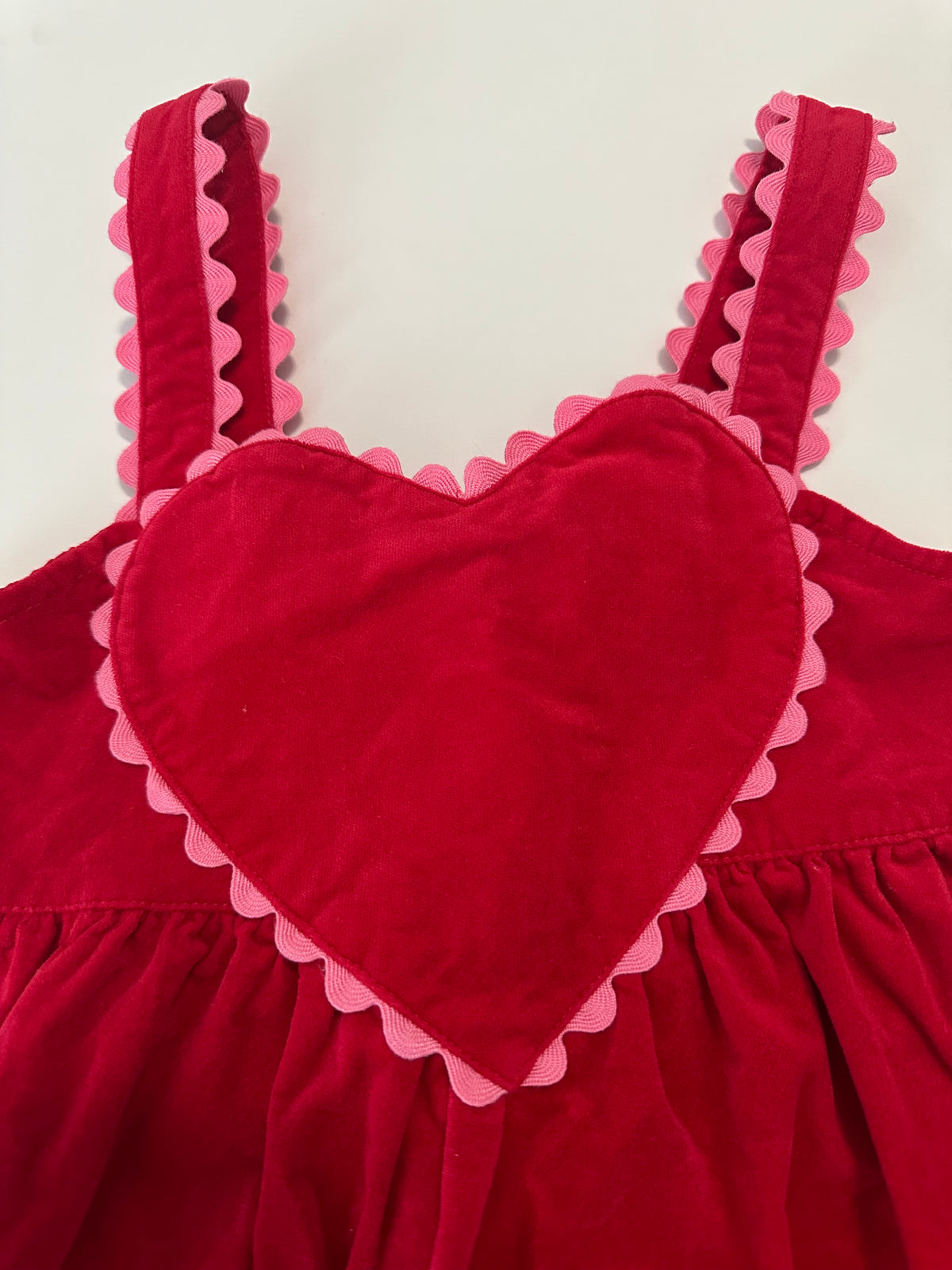 #80 Gymboree girls 4T Valentines dress ric rac