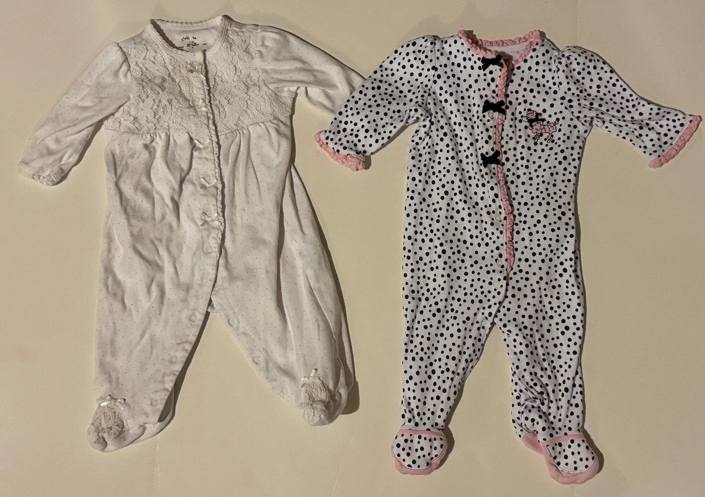 #187 Girls 9m Little Me Footed Pajamas