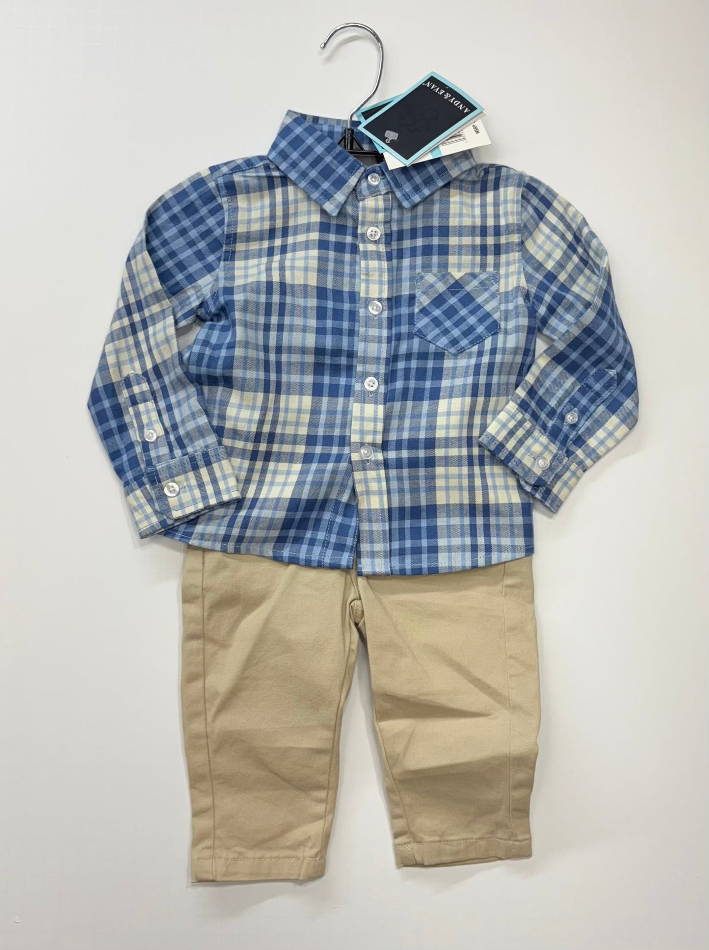 Seller 189 Boys 6-9m Andy & Evan Two PIece Outfit NWT