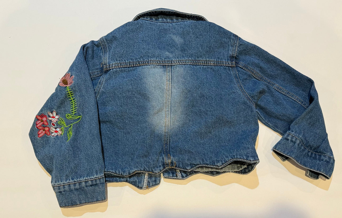 #180 Girls 4 Jean Jacket with Embroidered Flowers (2 available)