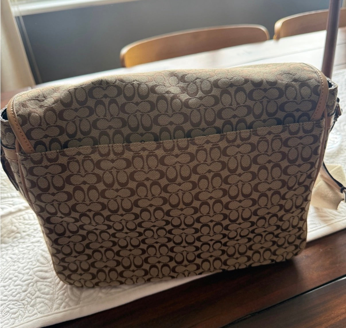 Coach Jacquard Logo Messenger Bag Y2K Mid 2000s