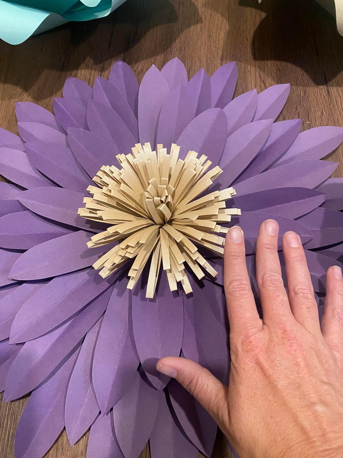 Reduced! Seller 148 VGUC Paper Flower Wall Decor