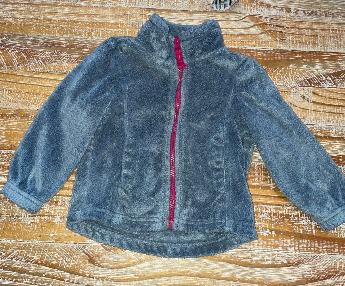 #4 Children's Place Grey Fleece Zip-Up Jacket Girls 18-24 months