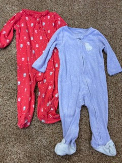 #47 girls 9mo carters sleepers