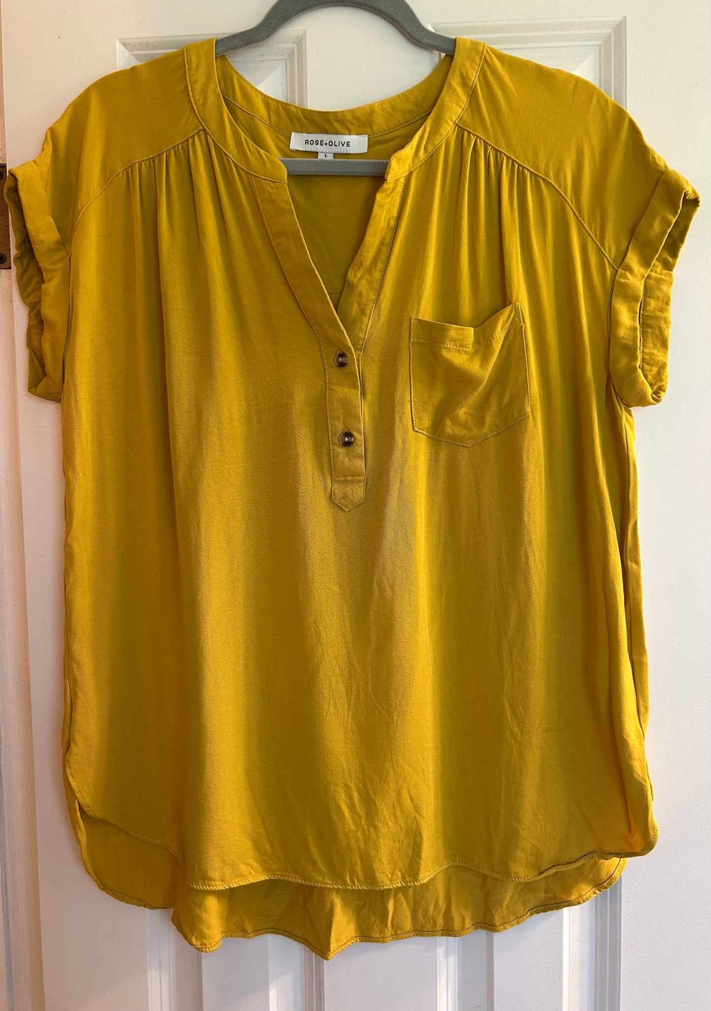 Seller 128 - Women's Rose and Olive top Size Large REDUCED