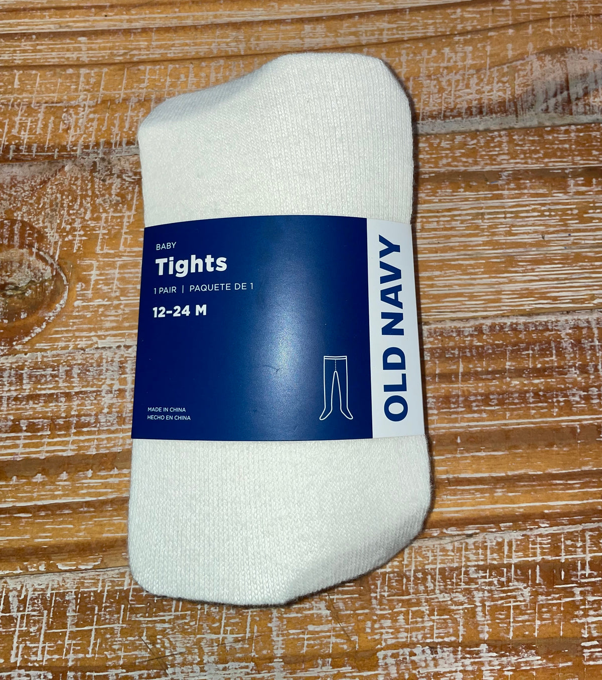 #4 Old Navy White Tights Girls 12-24 months NWT