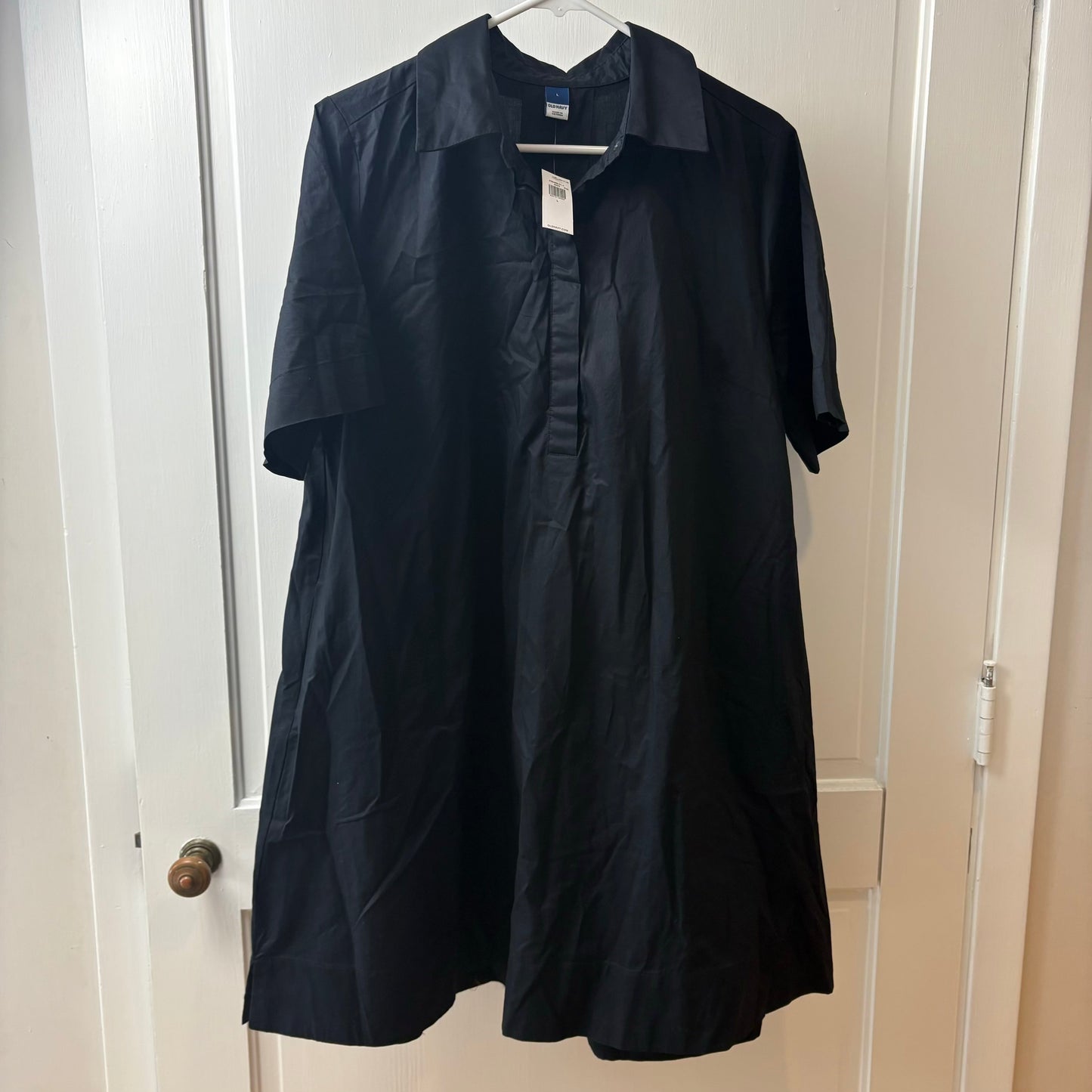 Seller 189 Women's Large Old Navy Mini Swing Shirt Dress NWT