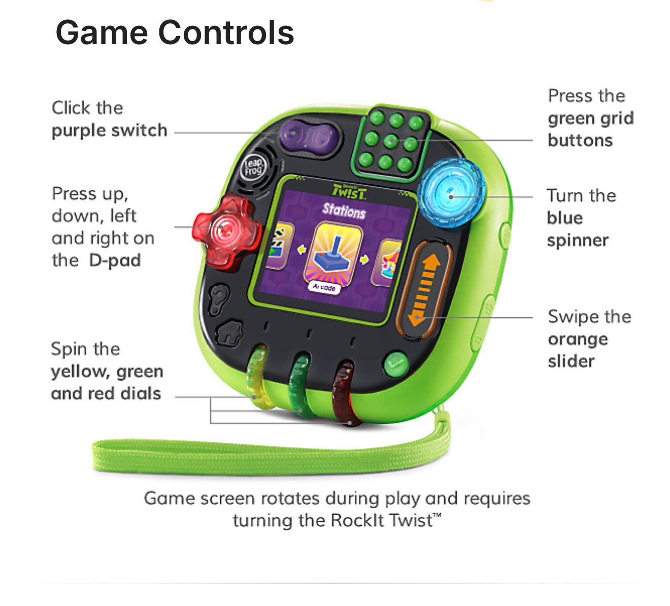 #180 RockIt Twist™ Handheld Gaming System