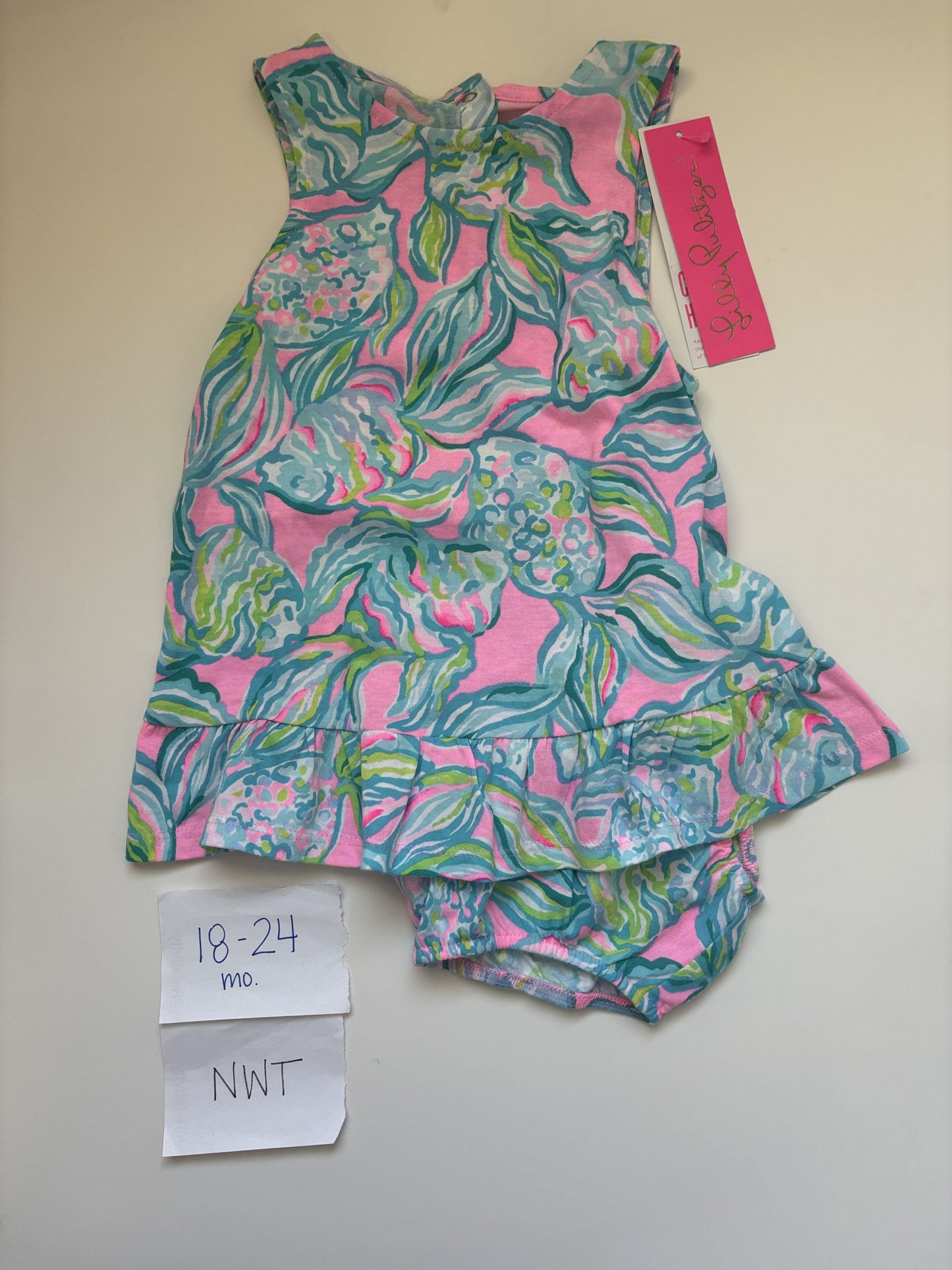 #77 - 18-24 Mo - NWT Lilly Pulitzer - Fish Tank + Diaper Cover