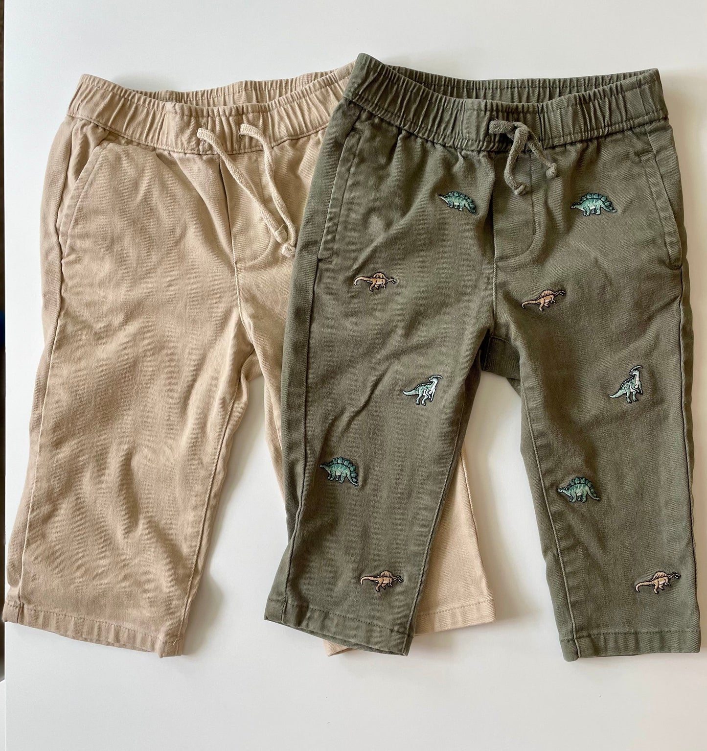 *REDUCED* #68 Janie and Jack Khaki and Dinosaur Pant Bundle, 12-18mo