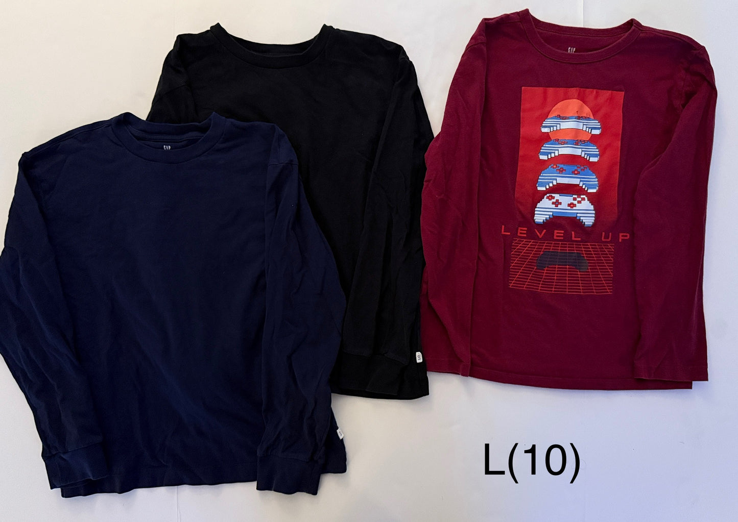 Seller # 90_size L(10)Gap long sleeve tees set set of 3