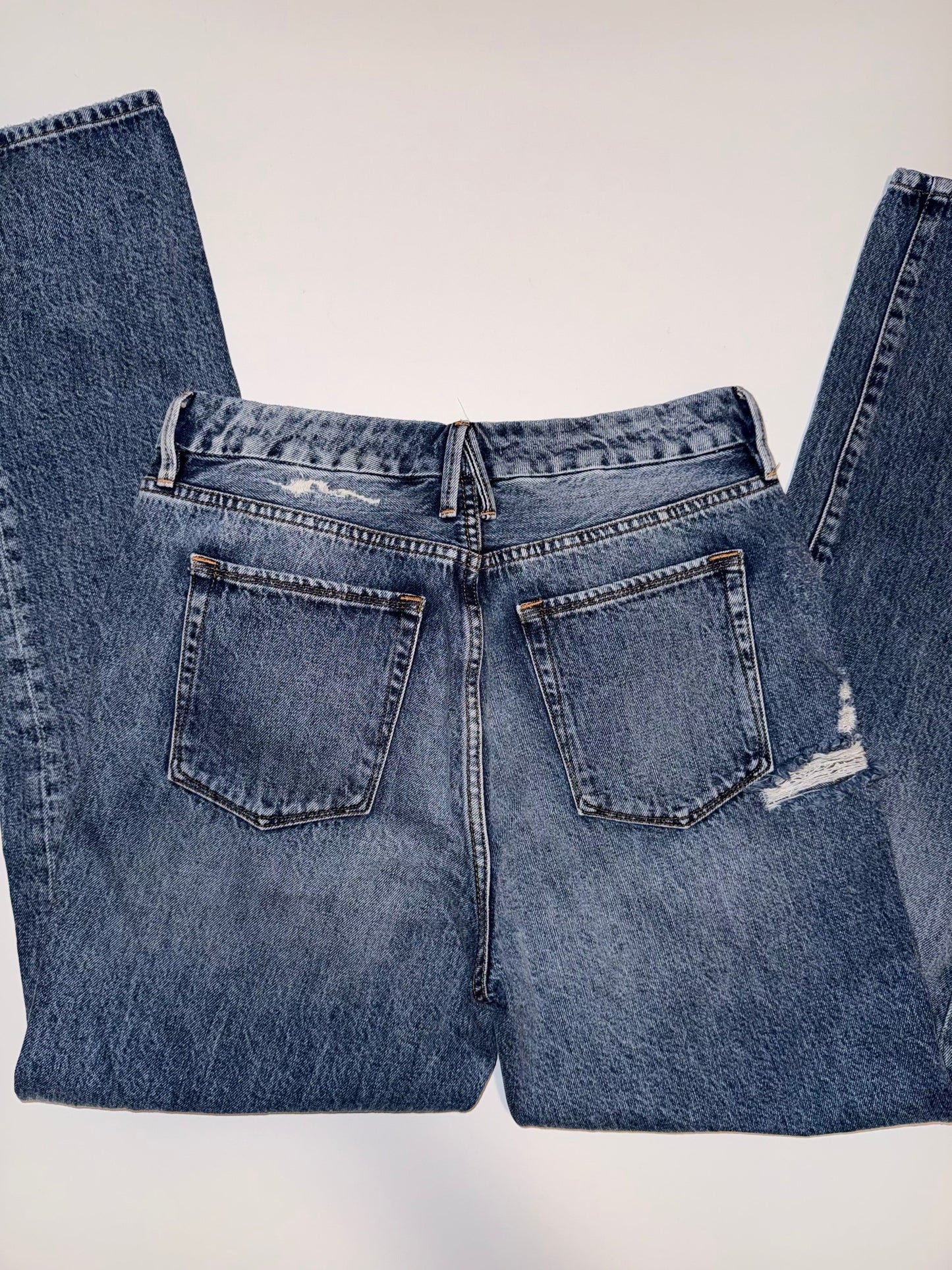 #106: Womens 8/29 Good American Good Boy Boyfriend High Rise Jeans