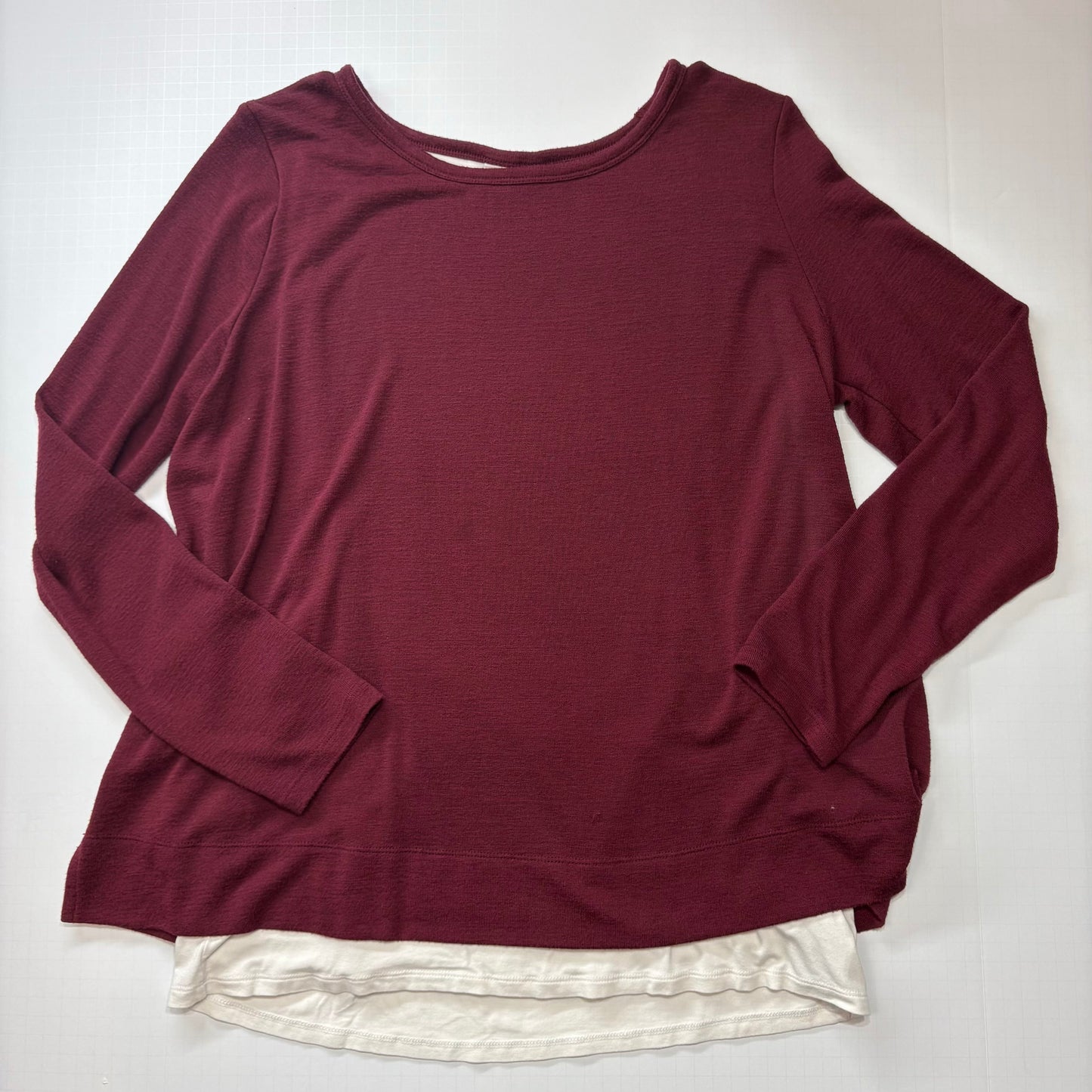 Seller 189 Women’s Large Gap Maroon Long Sleeve Maternity/Nursing Layer Jumper Top GUC