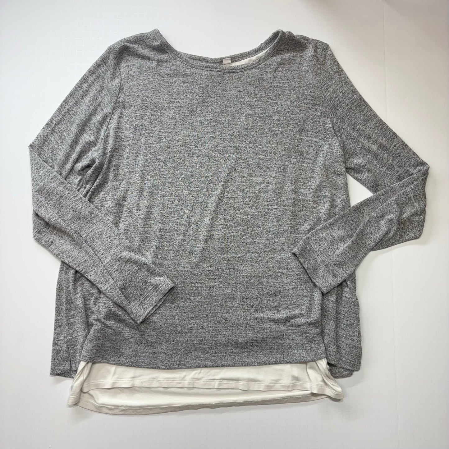 Seller 189 Women’s Large Gap Gray Long Sleeve Maternity/Nursing Layer Jumper Top GUC