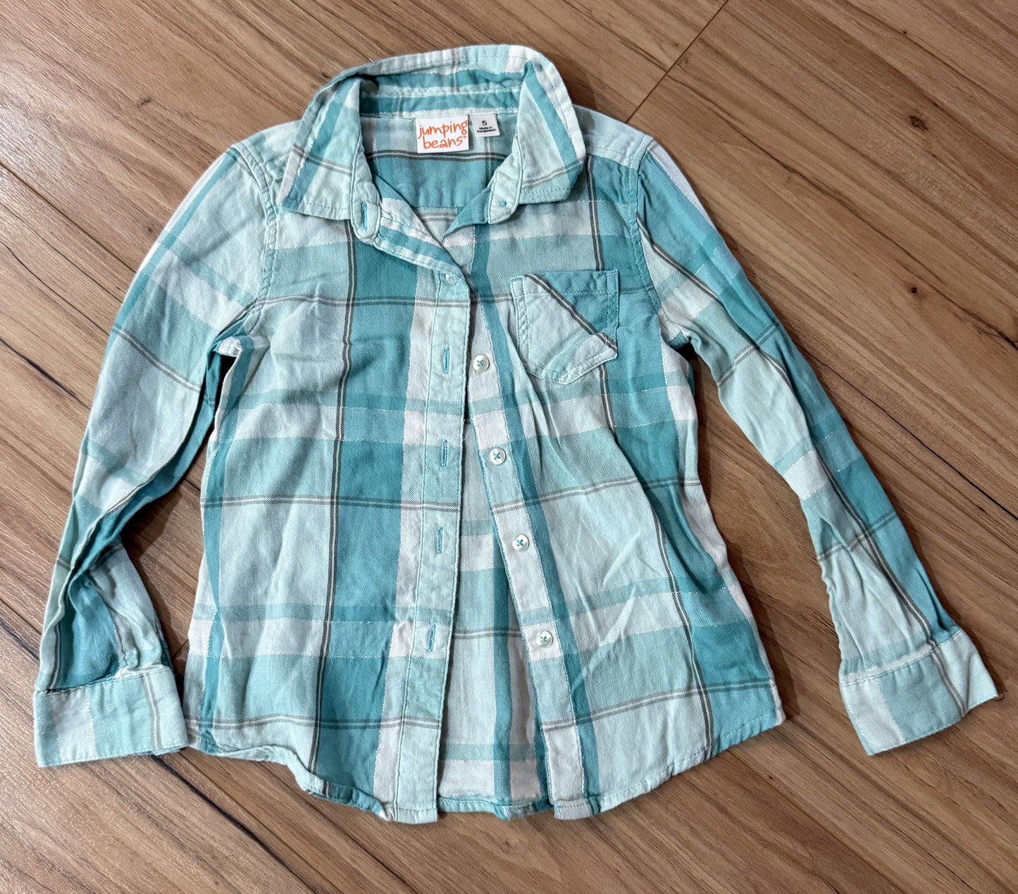 Seller #81 Girls Size 5 Jumping Beans Plaid LS
