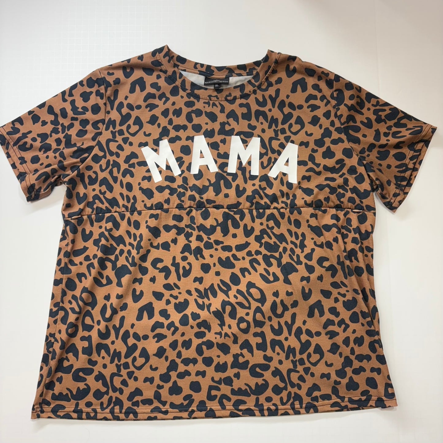 Seller 189 Women’s XL Nursing Queen Leopard “Mama” Nursing Tee GUC