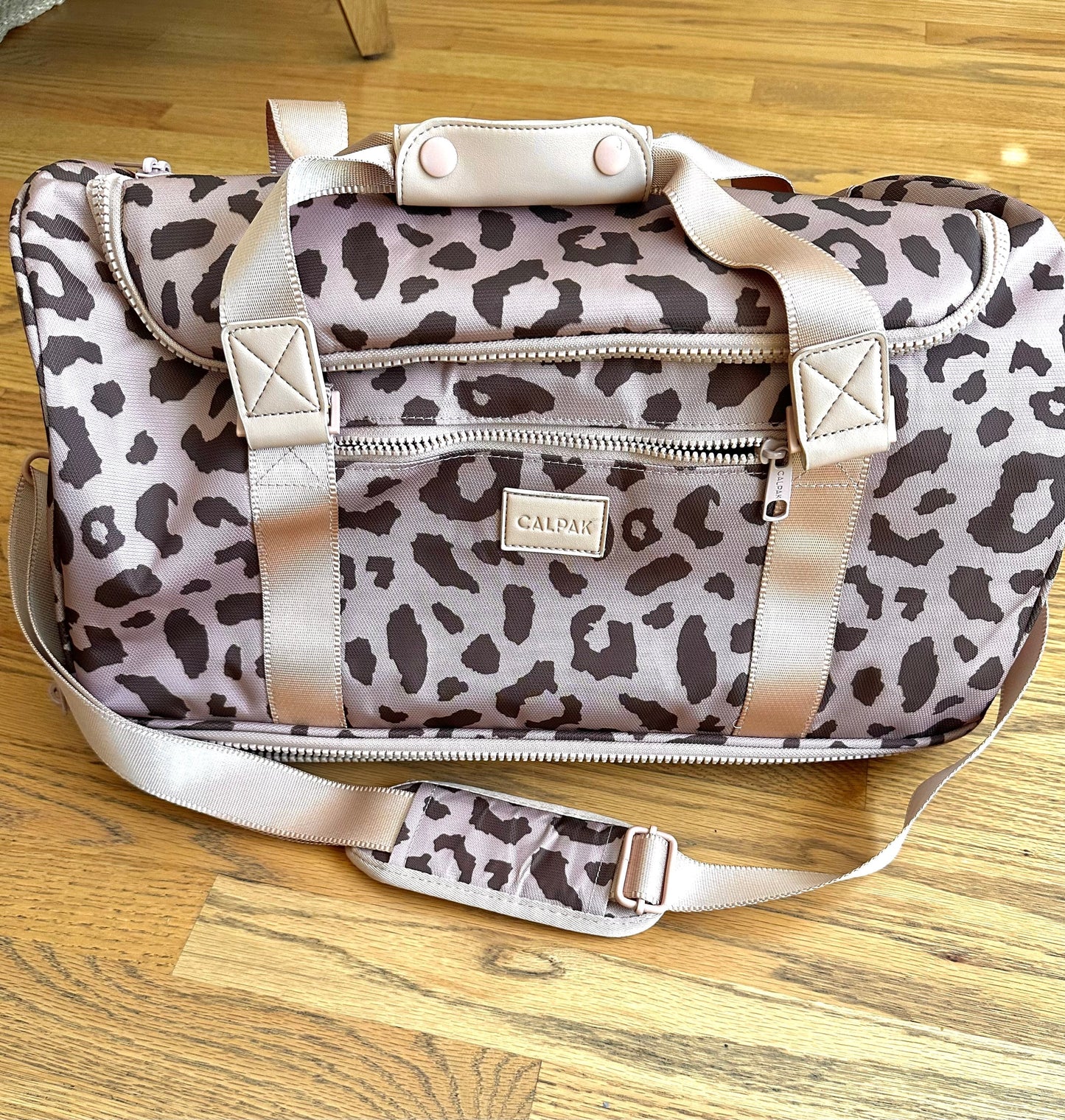 #198- Calpak Duffle, Pink Animal Print, Weekender/ Carry On Bag