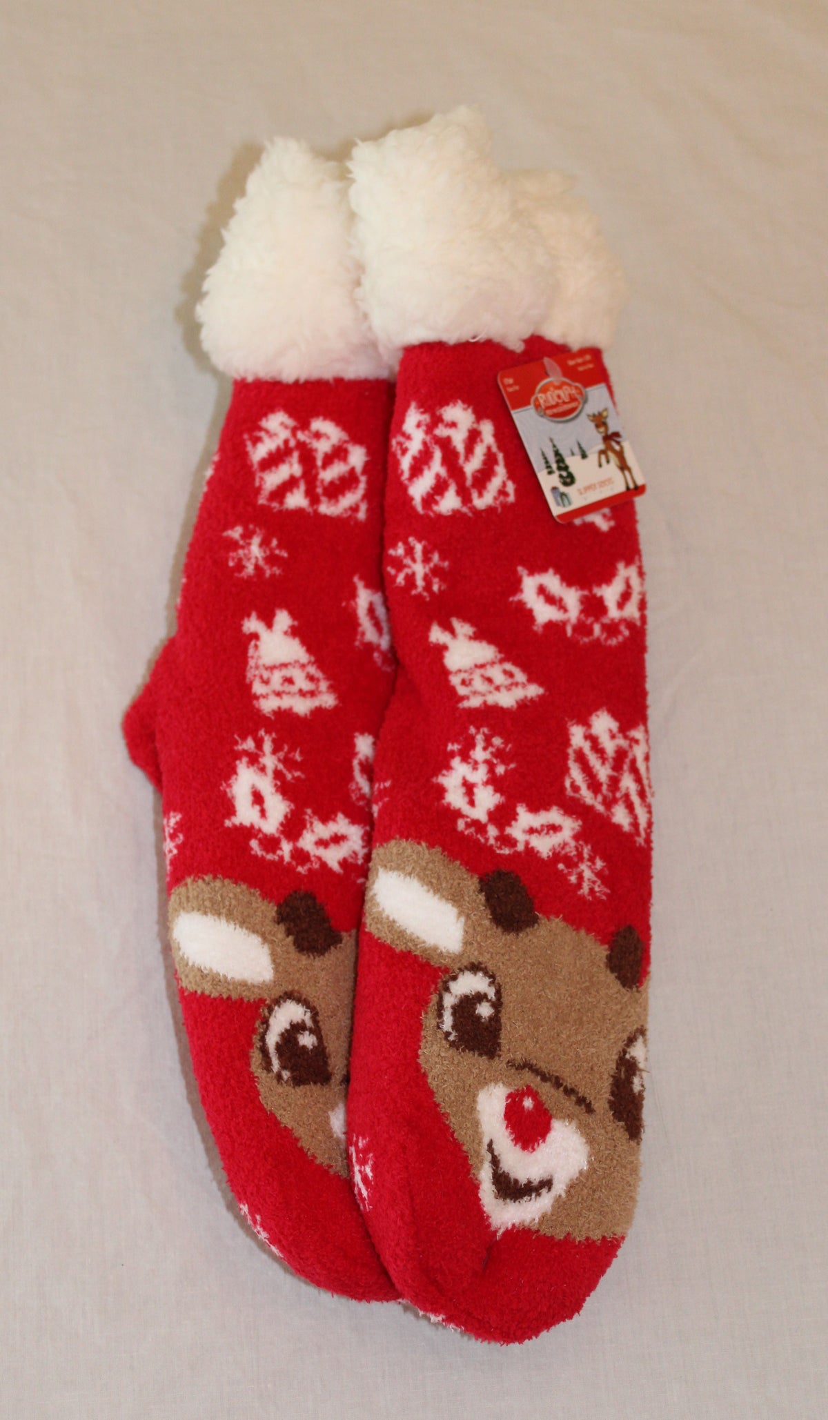 #168 Rudolph Socks - NWT