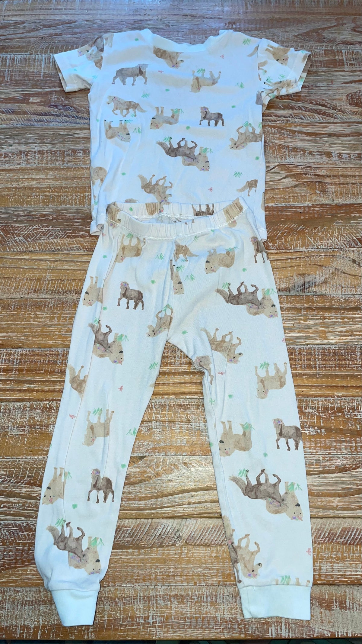 #4 Burt's Bees Pink Cow Pajama Set Girls 4T