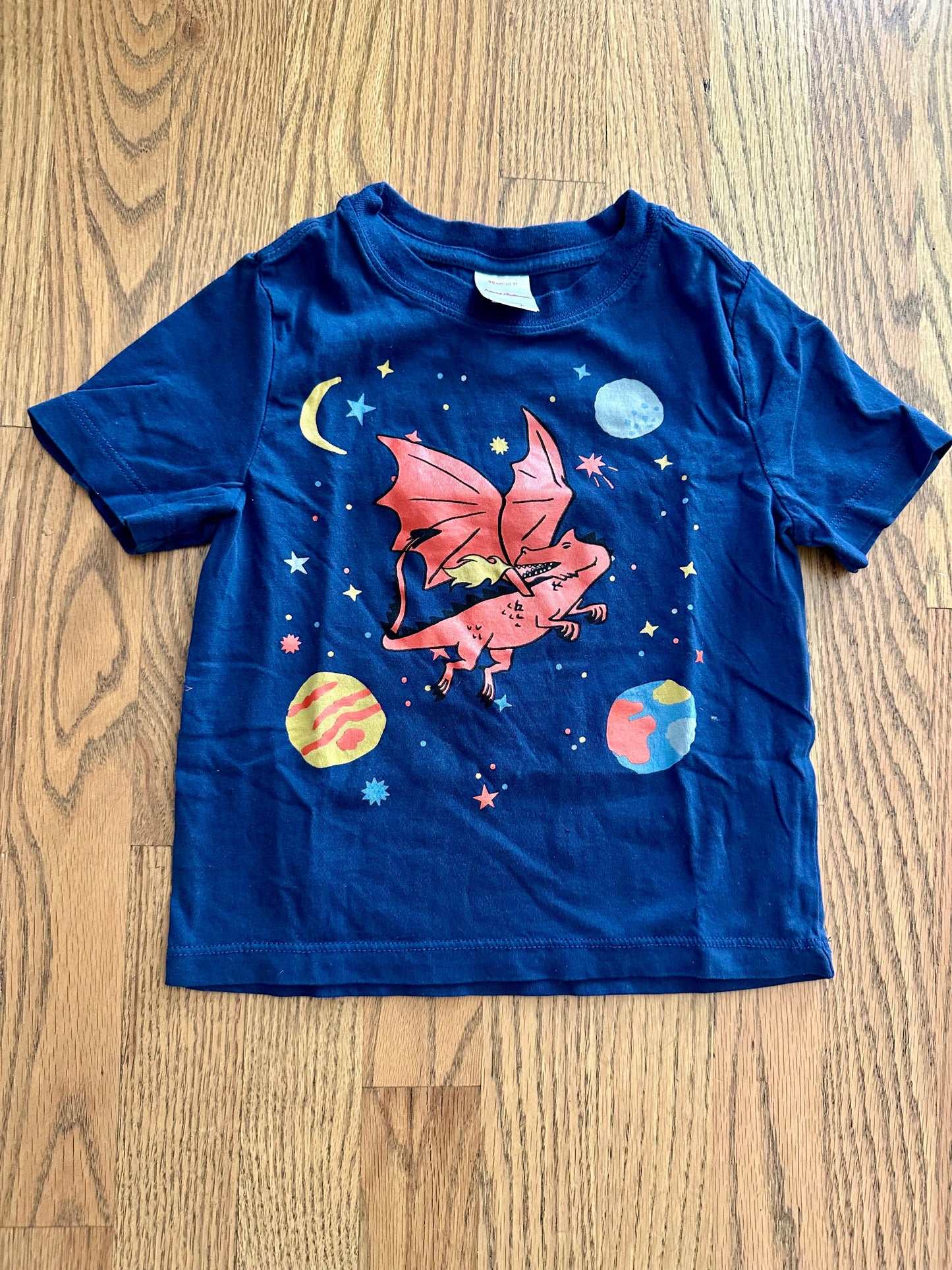 #198- Boys, Hanna Andersson, Dragon Space T-shirt- Size 3T