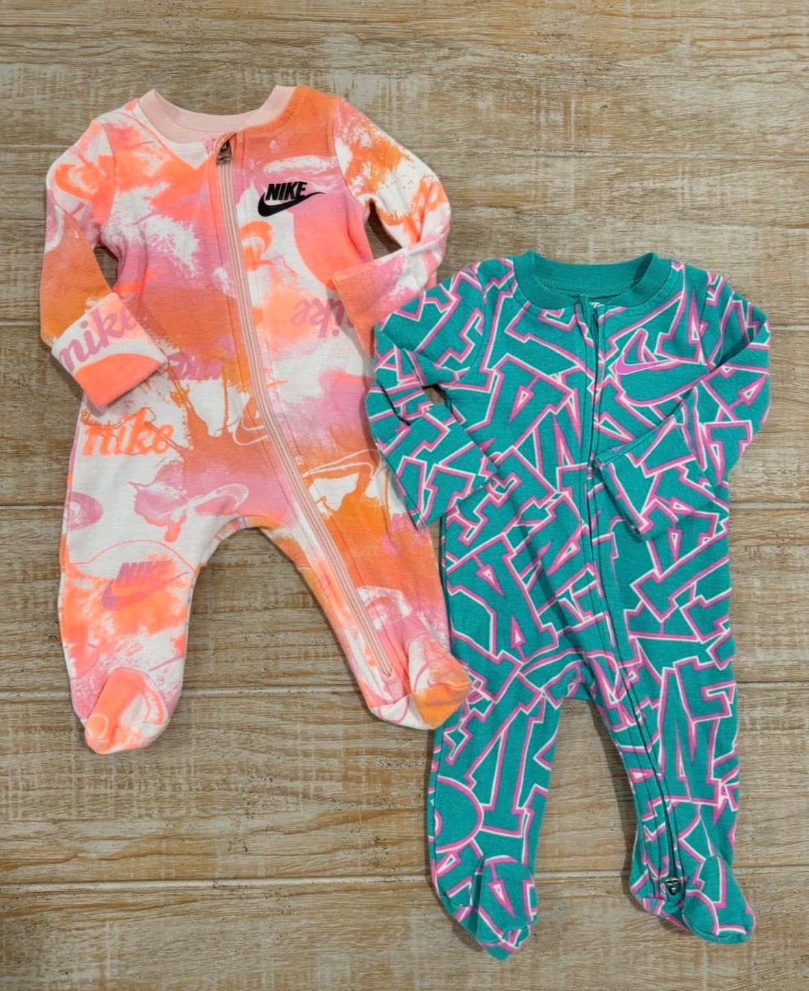 #108 Set of 2 Nike Onesies Size NB